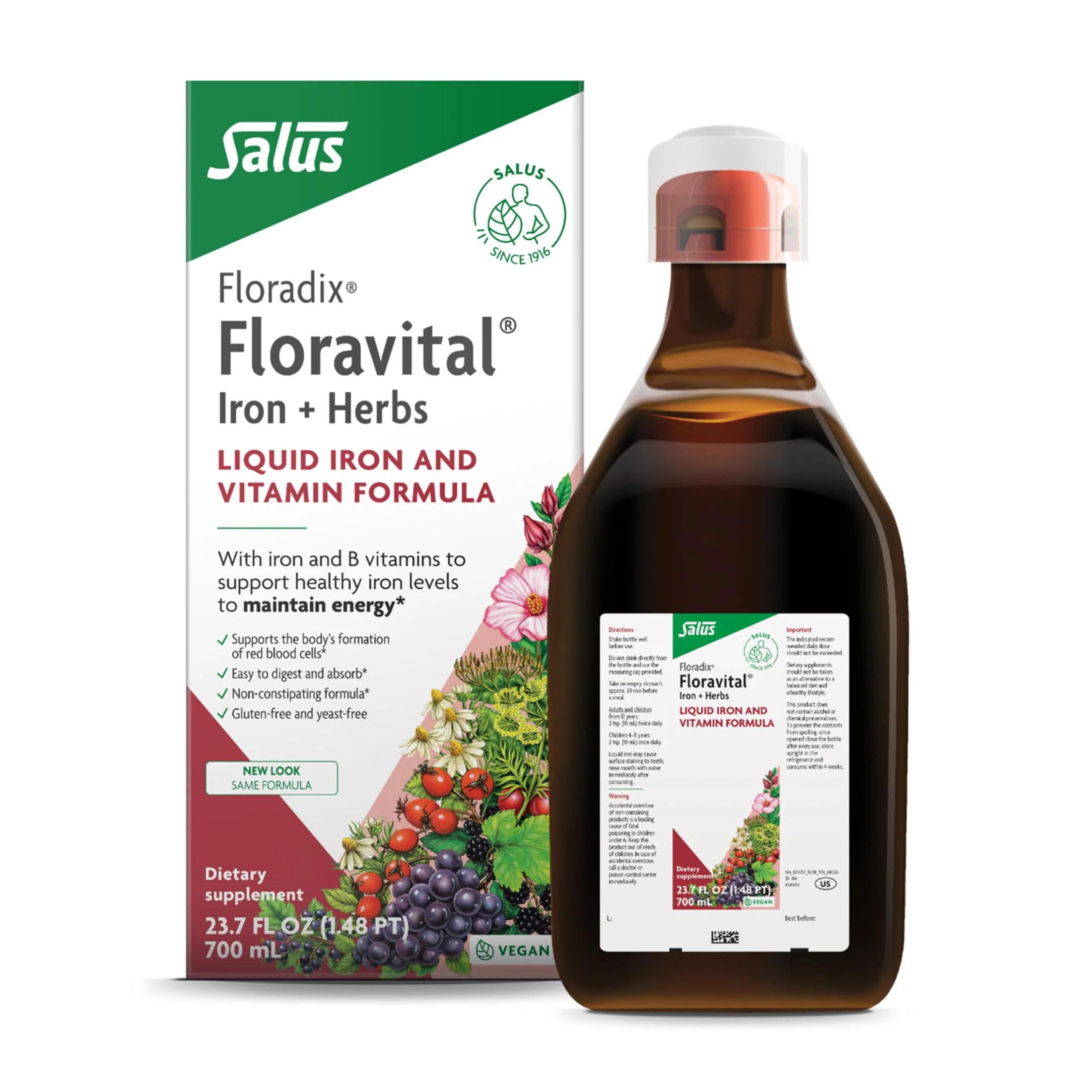 Floradix Floravital Liquid Iron & Vitamin Formula – Vegan, Gluten-Free, Non-GMO (23.7 fl oz) - Image 10