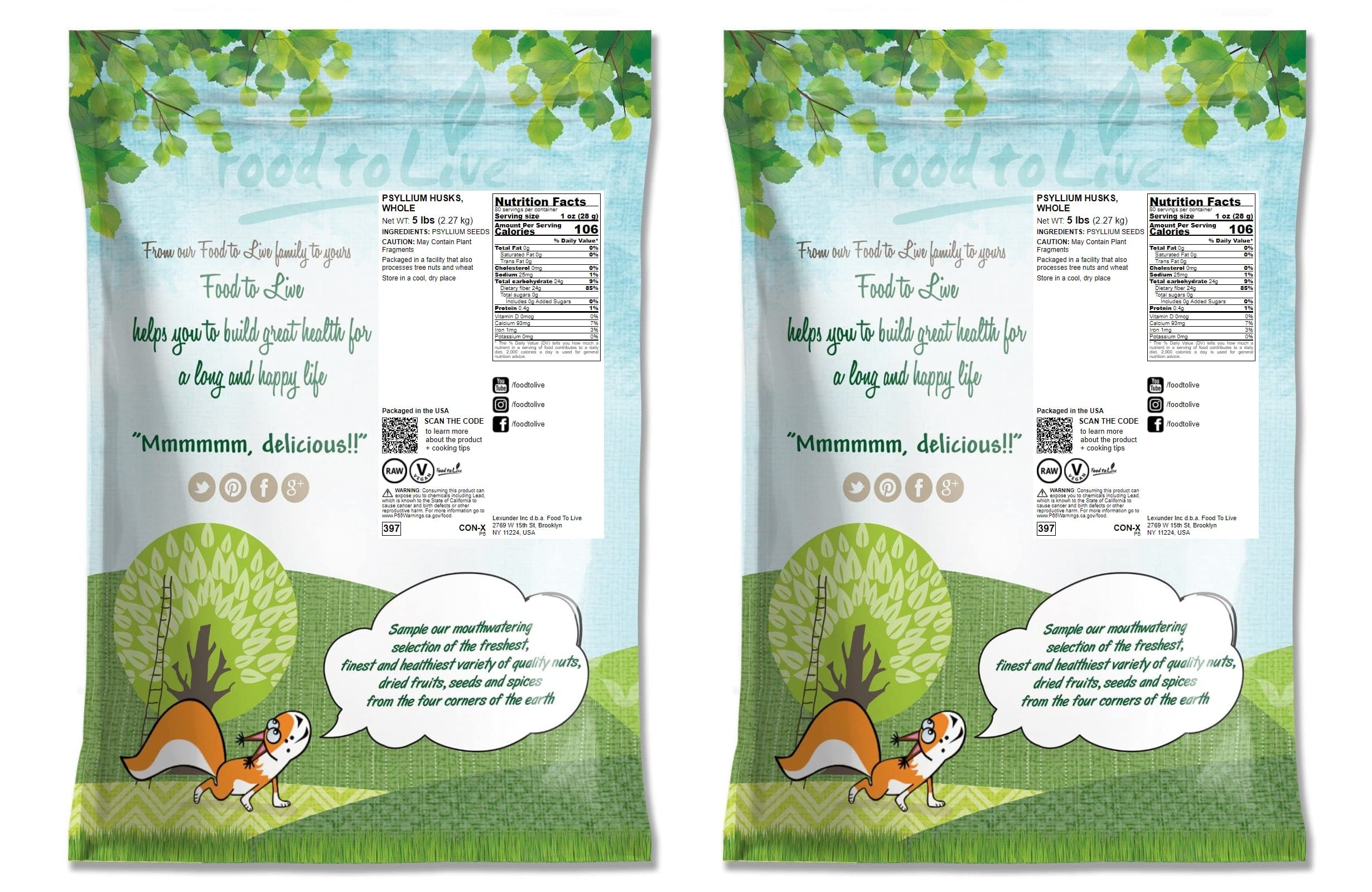 Food to Live Psyllium Husks (10 lb) - Unflavored, Keto & Vegan - Image 2