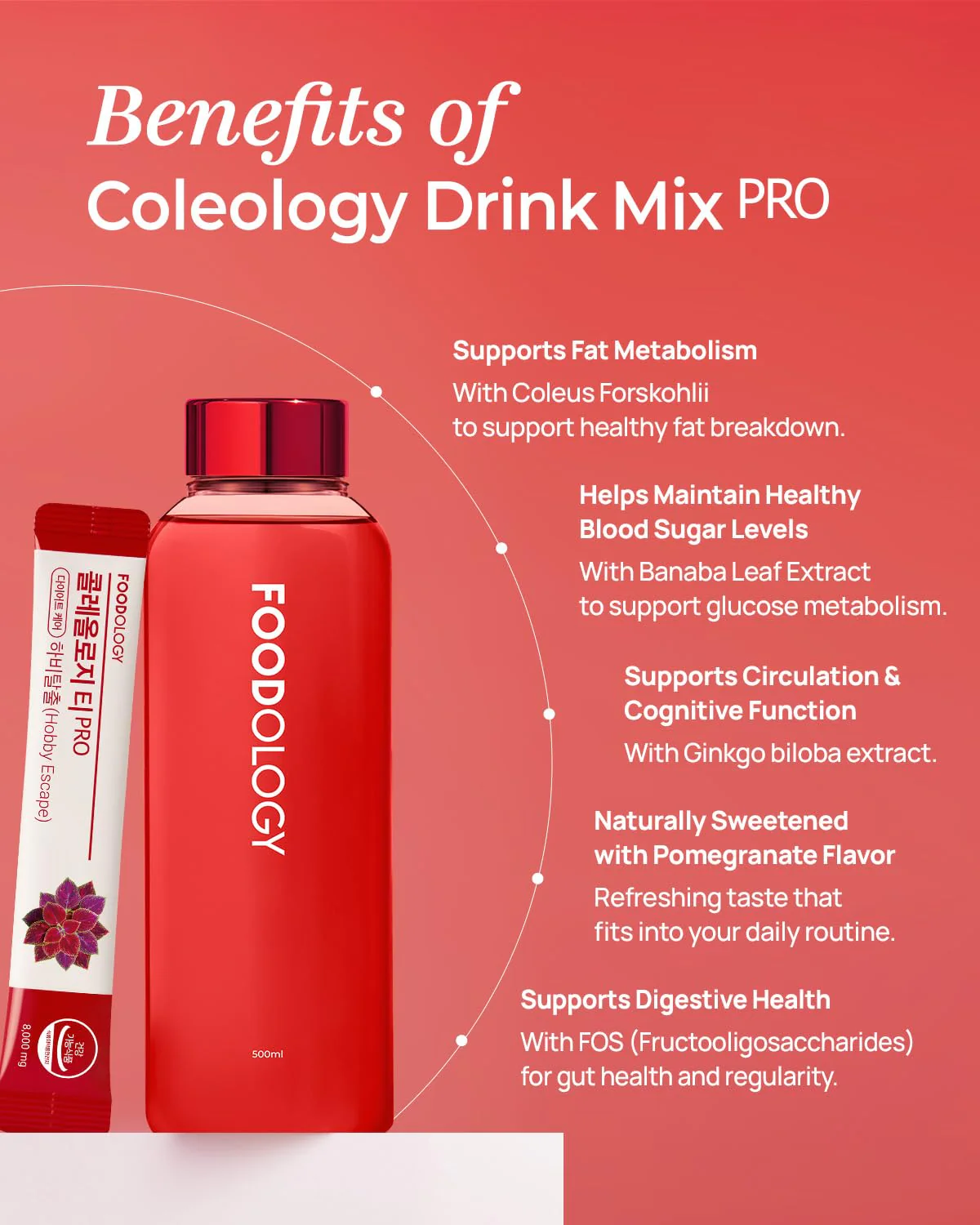 FOODOLOGY Coleology Drink Mix PRO (15 Days) – Pomegranate Wellness Drink - Image 4