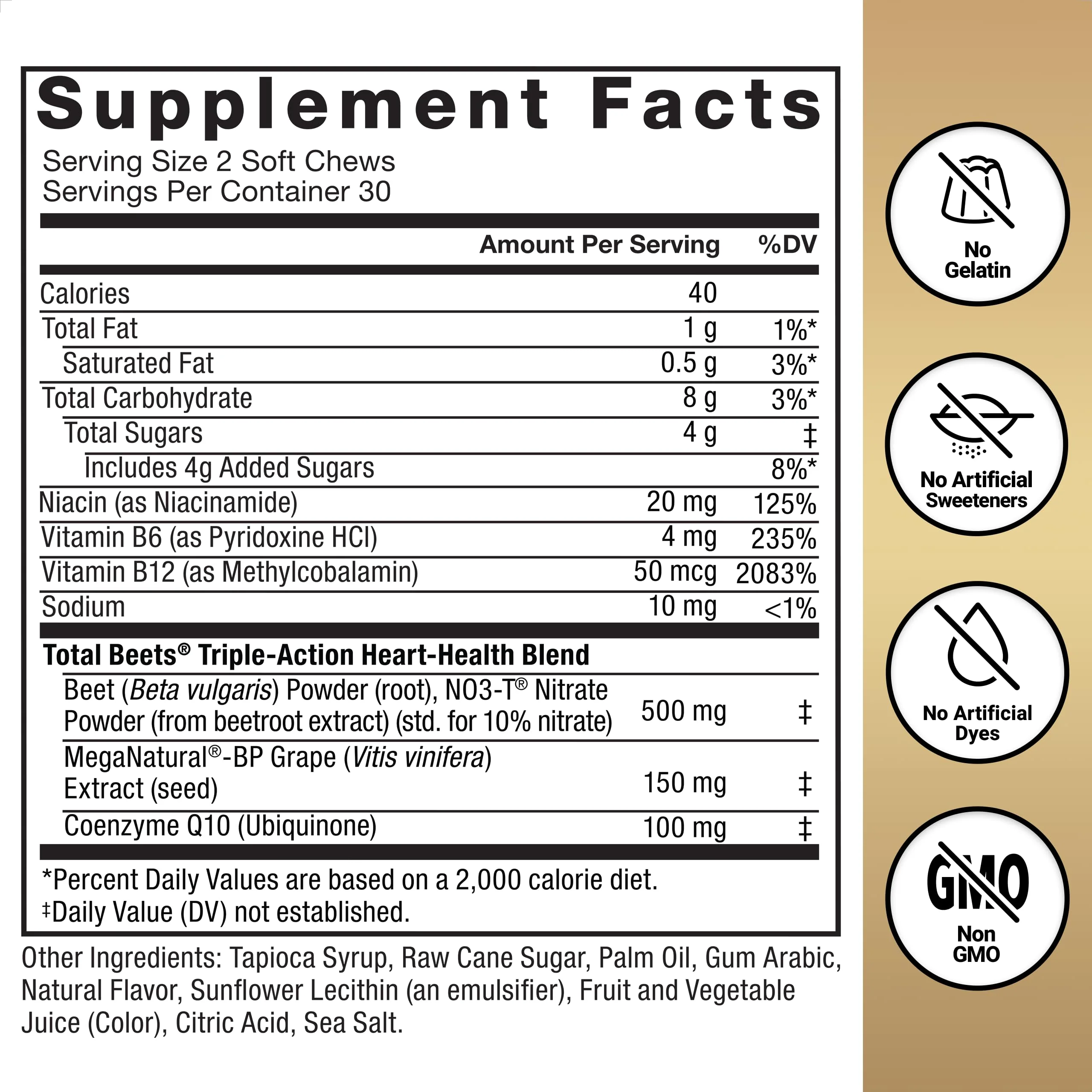 FORCE FACTOR Total Beets Ultimate Heart Health Chews – Blood Pressure Support & Circulation - Image 7