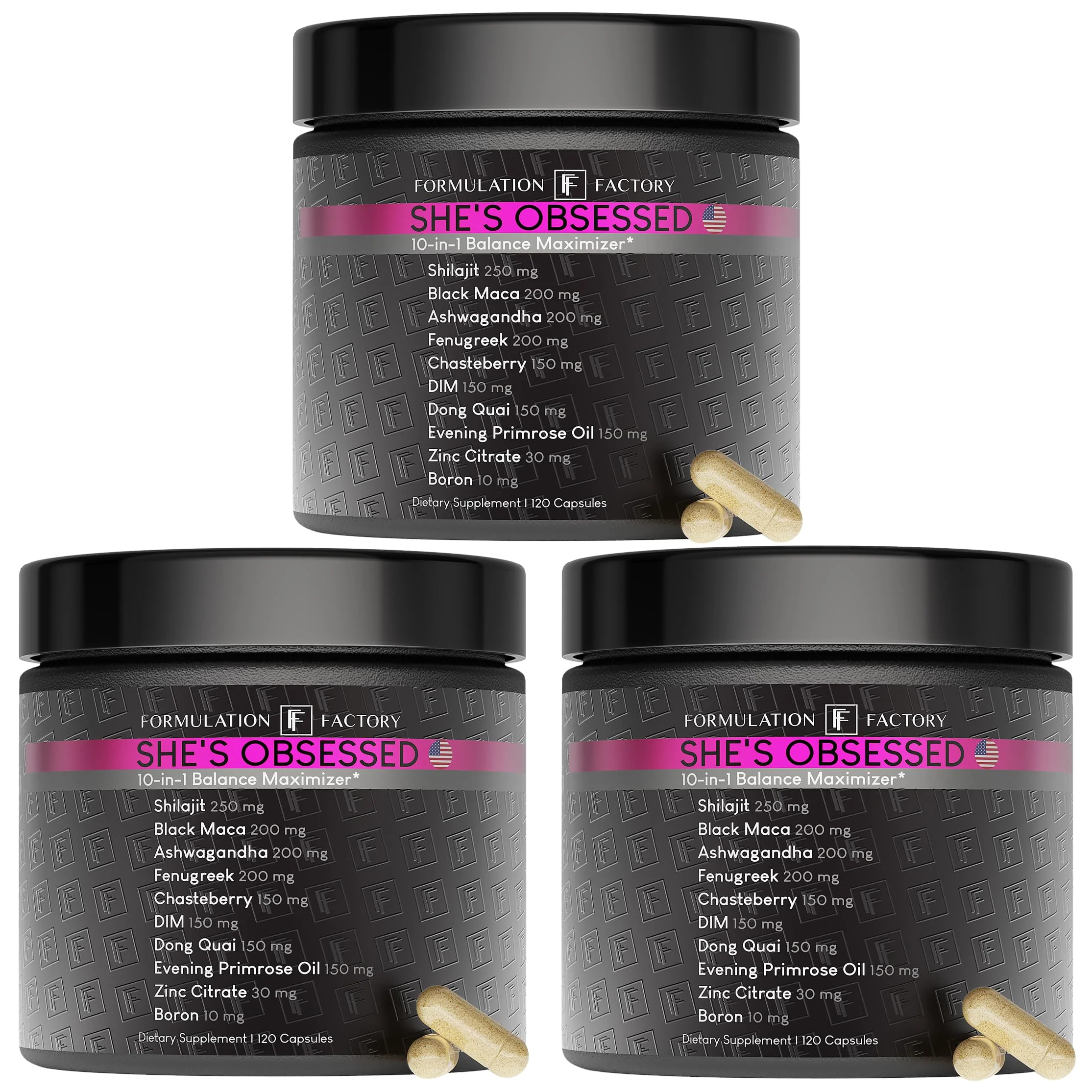 Formulation Factory She's Obsessed: 10-in-1 Hormone Balance Maximizer (360 Count, Pack of 3)