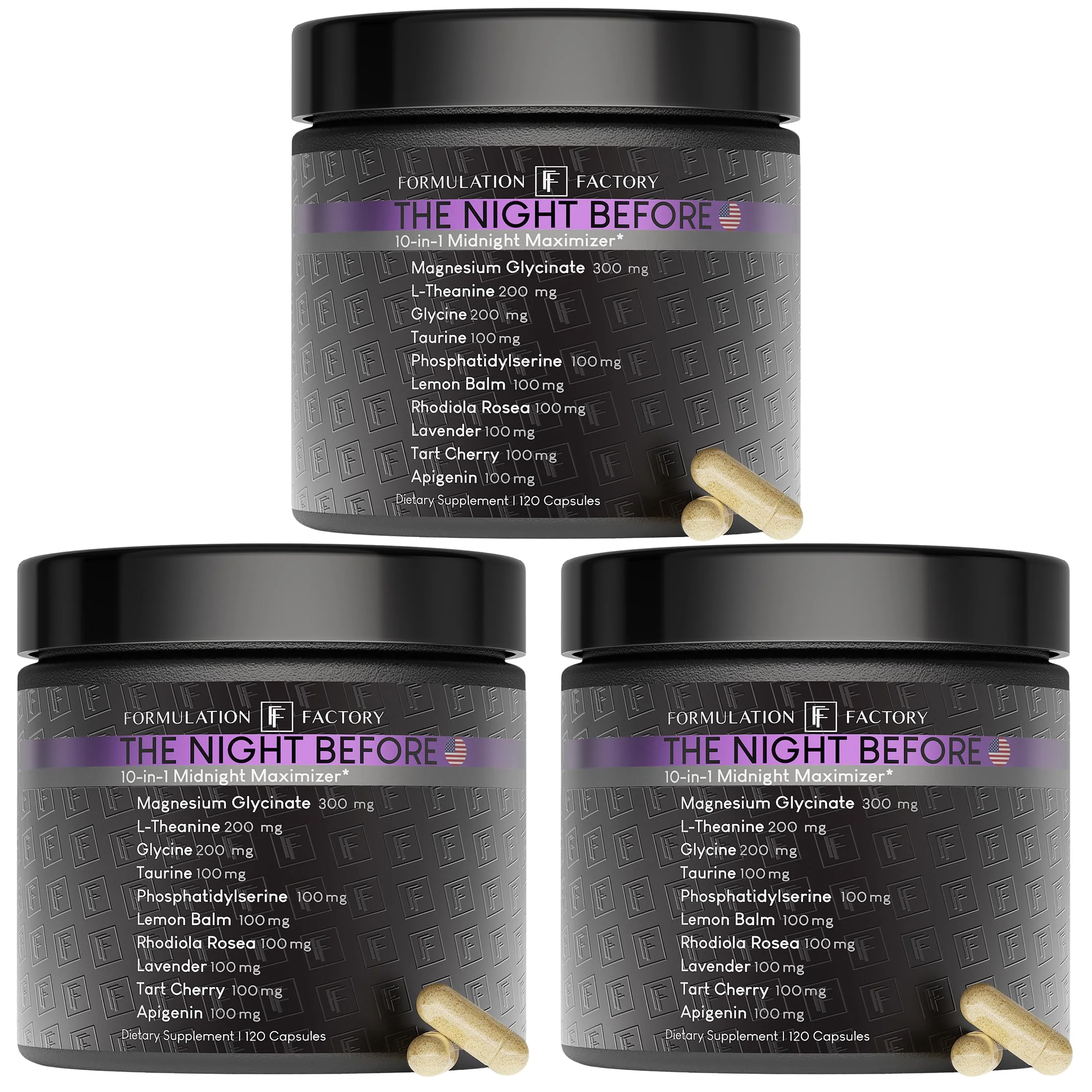 Formulation Factory The Night Before 10-in-1 Midnight Maximizer Sleep Supplement — Magnesium Glycinate, L-Theanine & More (360 Capsules, 6 Months) - Image 12