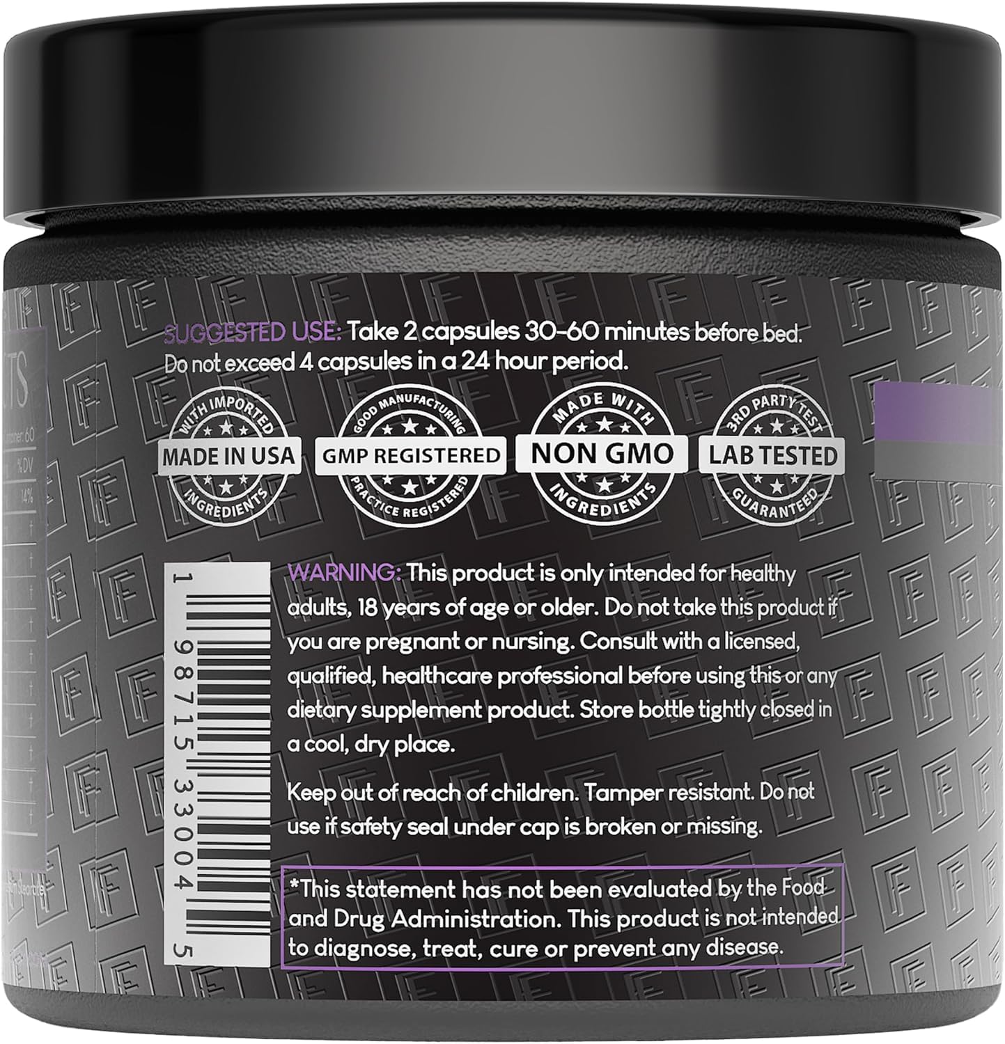 Formulation Factory The Night Before 10-in-1 Midnight Maximizer Sleep Supplement — Magnesium Glycinate, L-Theanine & More (360 Capsules, 6 Months) - Image 3