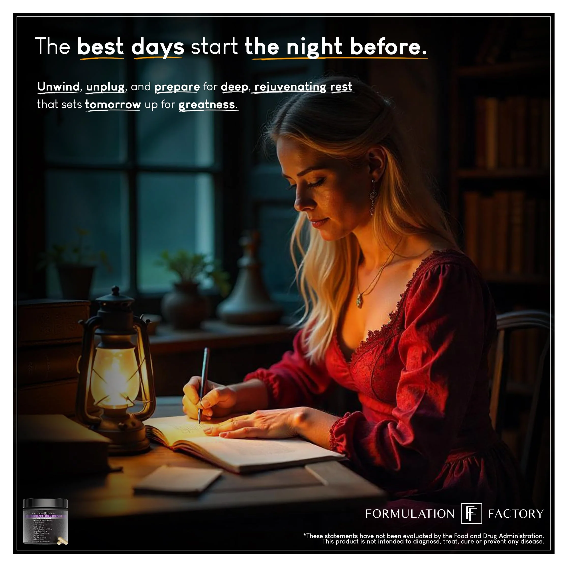 Formulation Factory The Night Before 10-in-1 Midnight Maximizer Sleep Supplement — Magnesium Glycinate, L-Theanine & More (360 Capsules, 6 Months) - Image 5