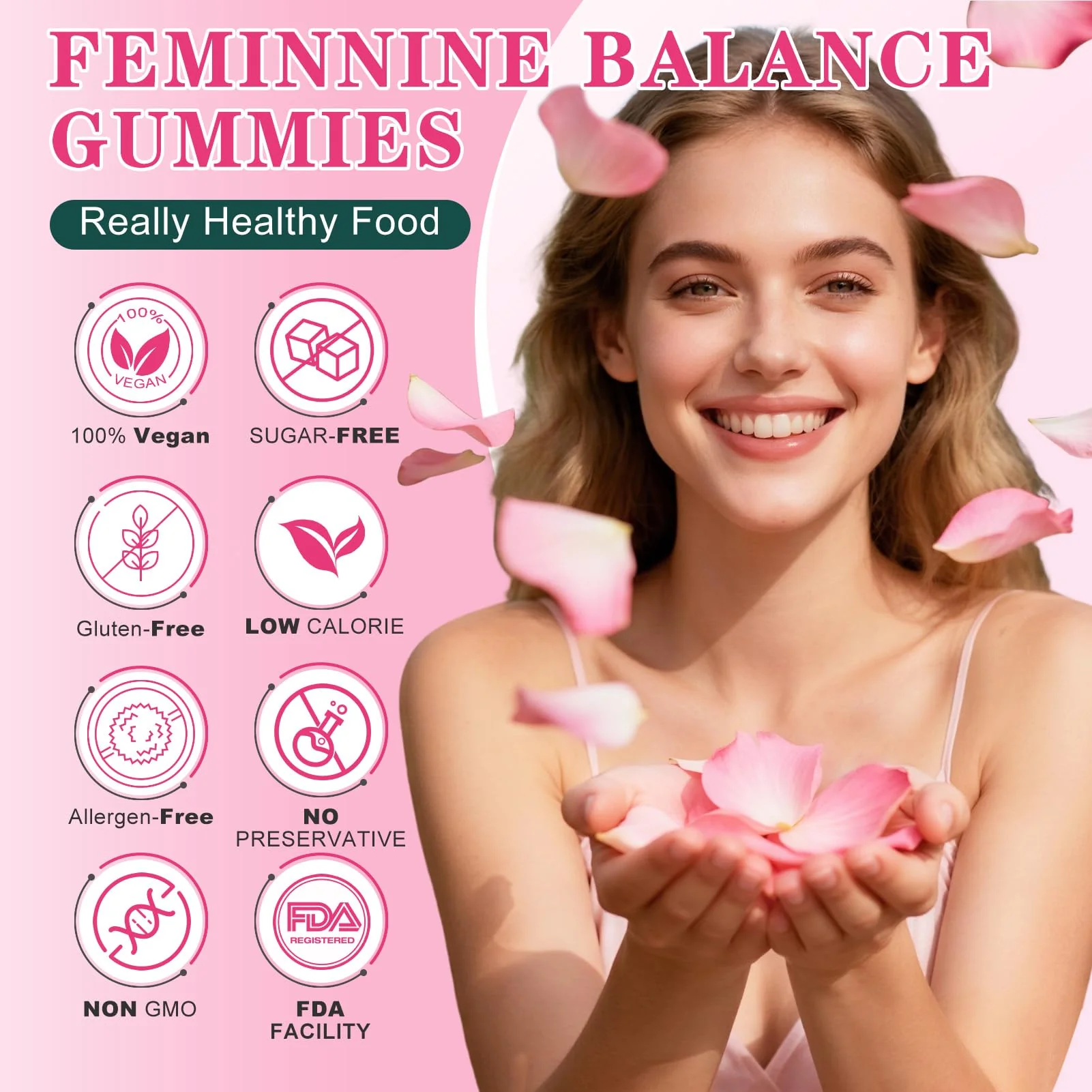 FOUBUS Vital Source Premium Feminine Balance Gummies | 120 Gummies (60 Servings) – Pineapple, Vegan, Gluten-Free - Image 5