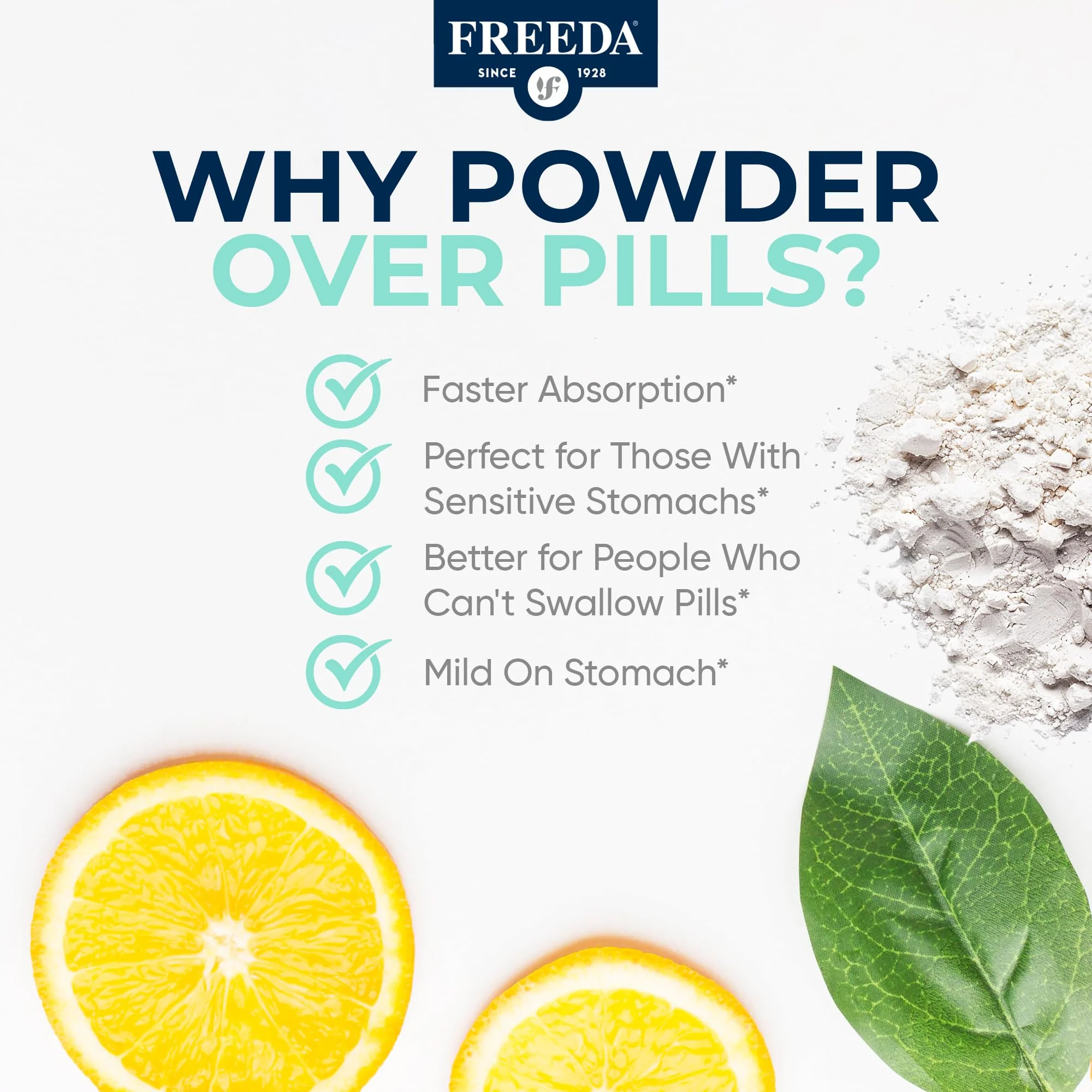 Freeda Buffered Vitamin C Powder – Gentle on Stomach | Kosher & Vegan (16 oz) - Image 4