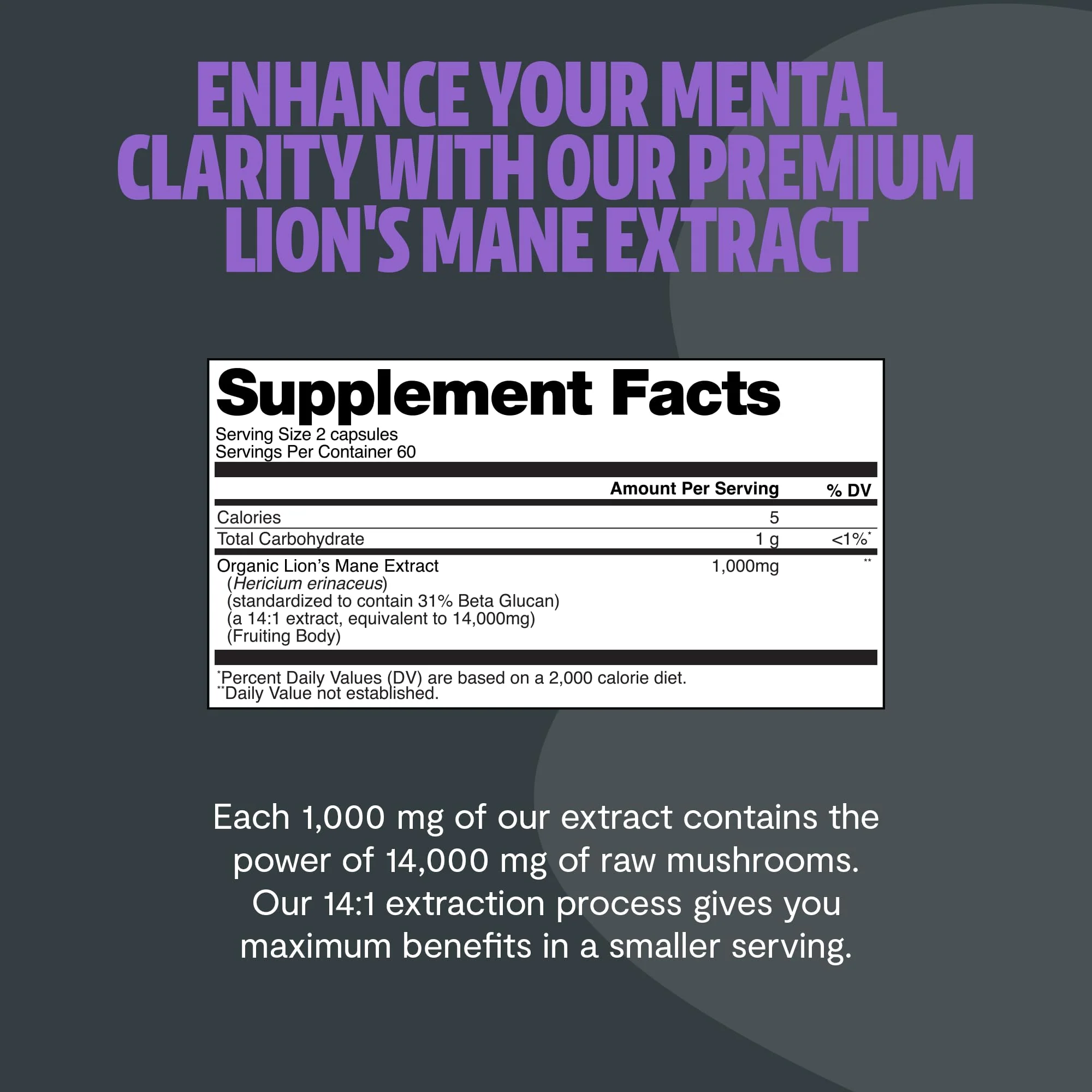 FreshCap Lions Mane Capsules 14,000mg – 14:1 Organic Lion's Mane Extract, Ayurveda Focus, Made in USA (120 Capsules) - Image 12