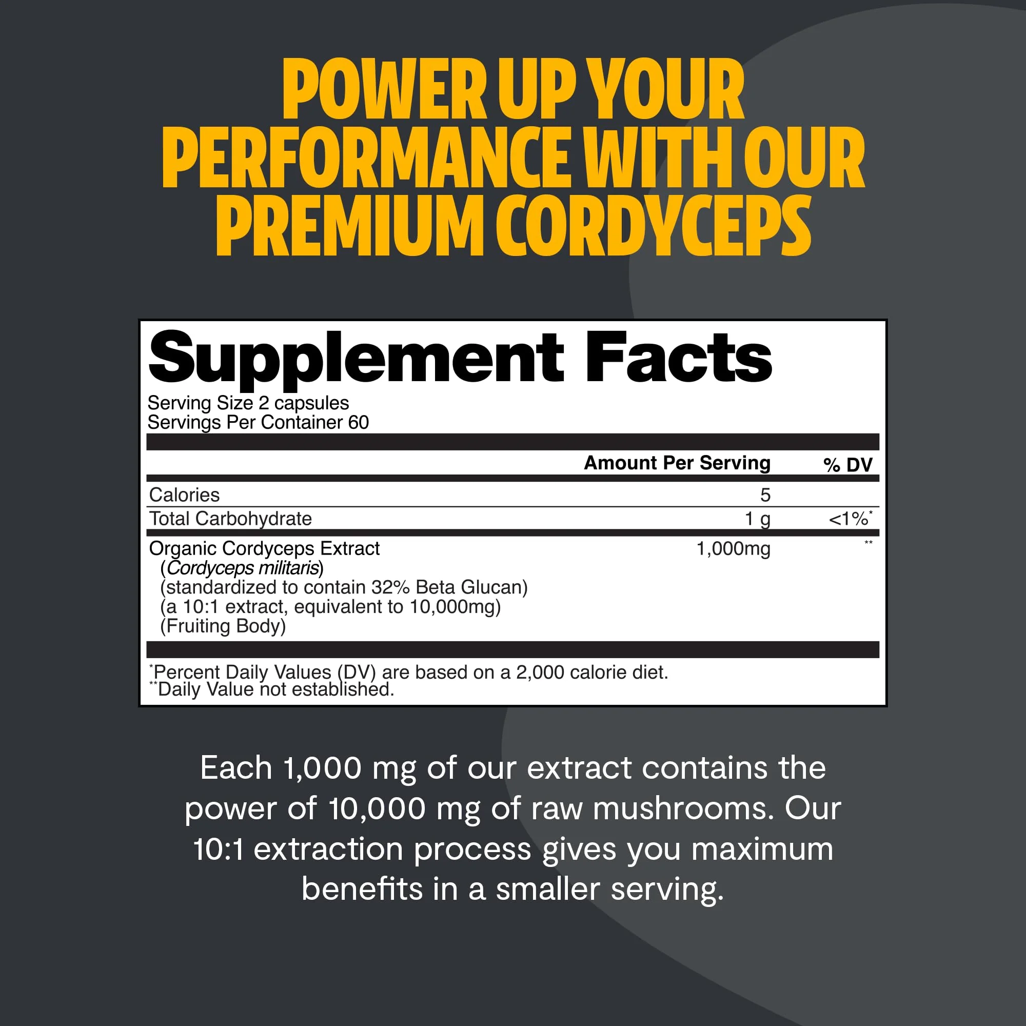 FreshCap Mushrooms Cordyceps Capsules 10,000mg | Energy Support & Nootropic - Image 5