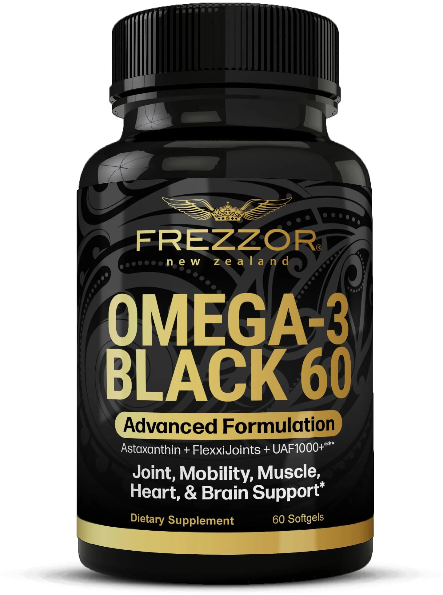 FREZZOR Omega 3 Black – Joint Comfort, NZ Green-Lipped Mussel Oil, 60 Softgels - Image 10