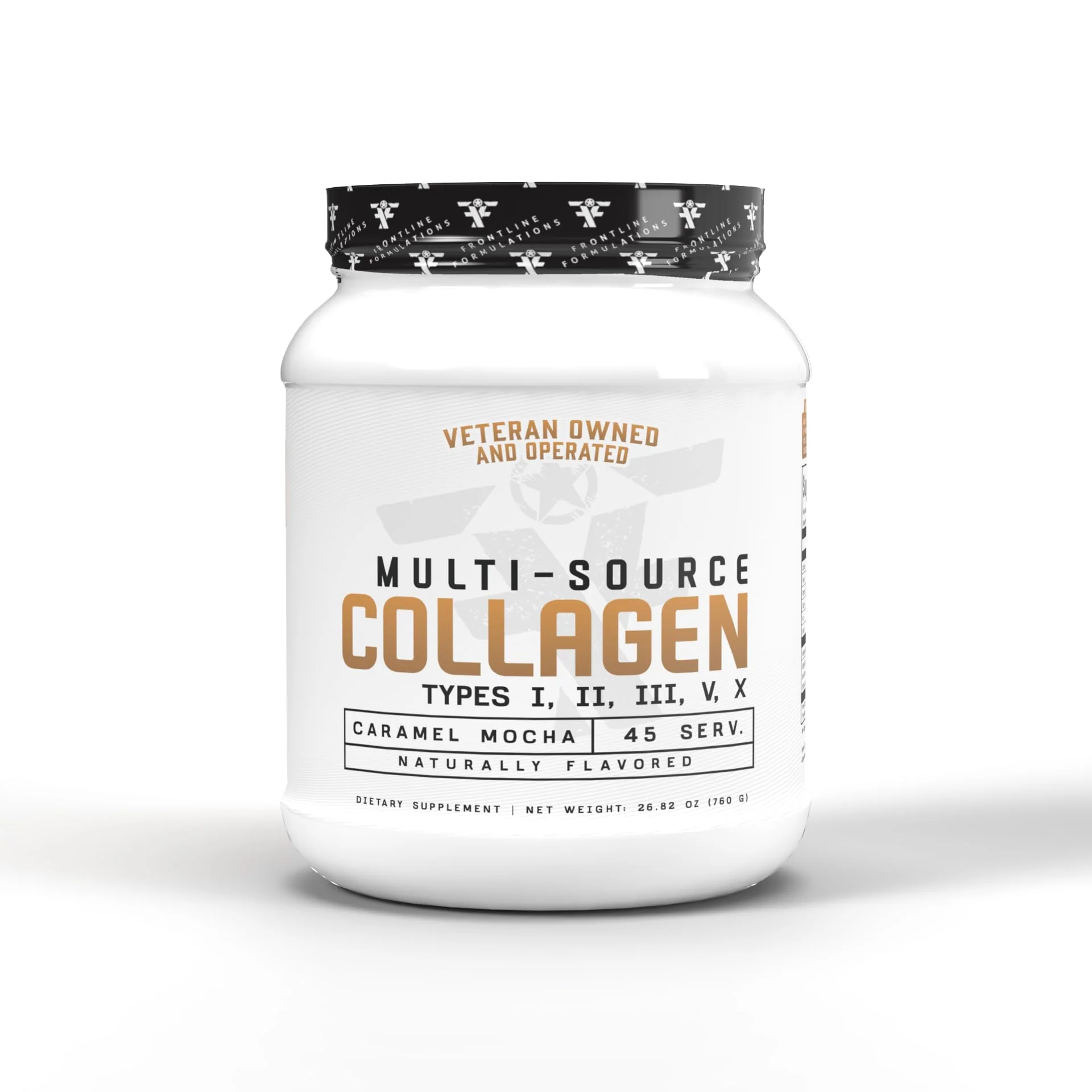 FRONTLINE FORMULATIONS Multi-Source Collagen – Hair, Skin & Nails (Caramel Mocha)