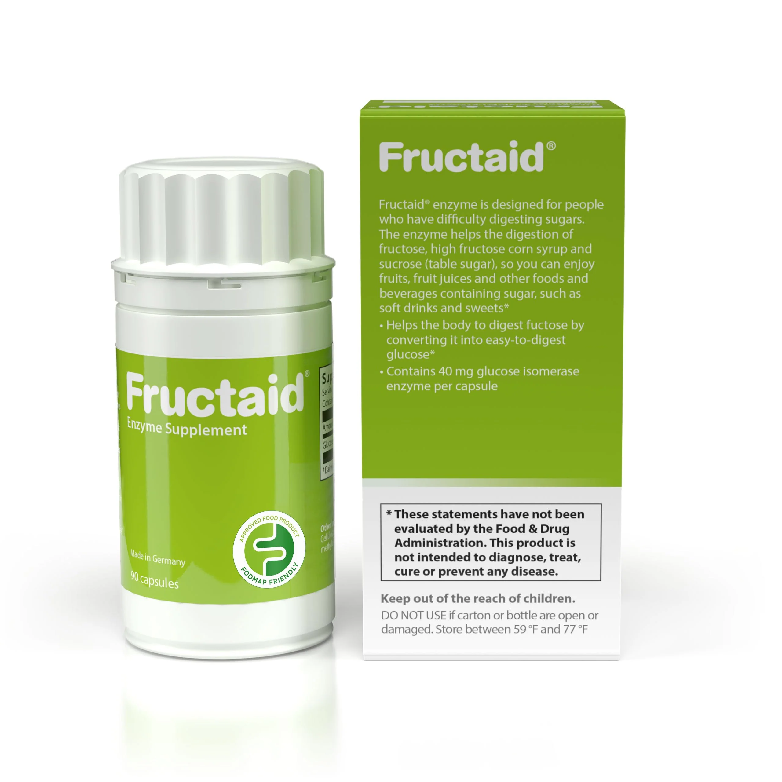 Fructaid Enzyme Supplement - 90 Capsules | Digest Fructose Easily, Gluten-Free & Lactose-Free - Image 3