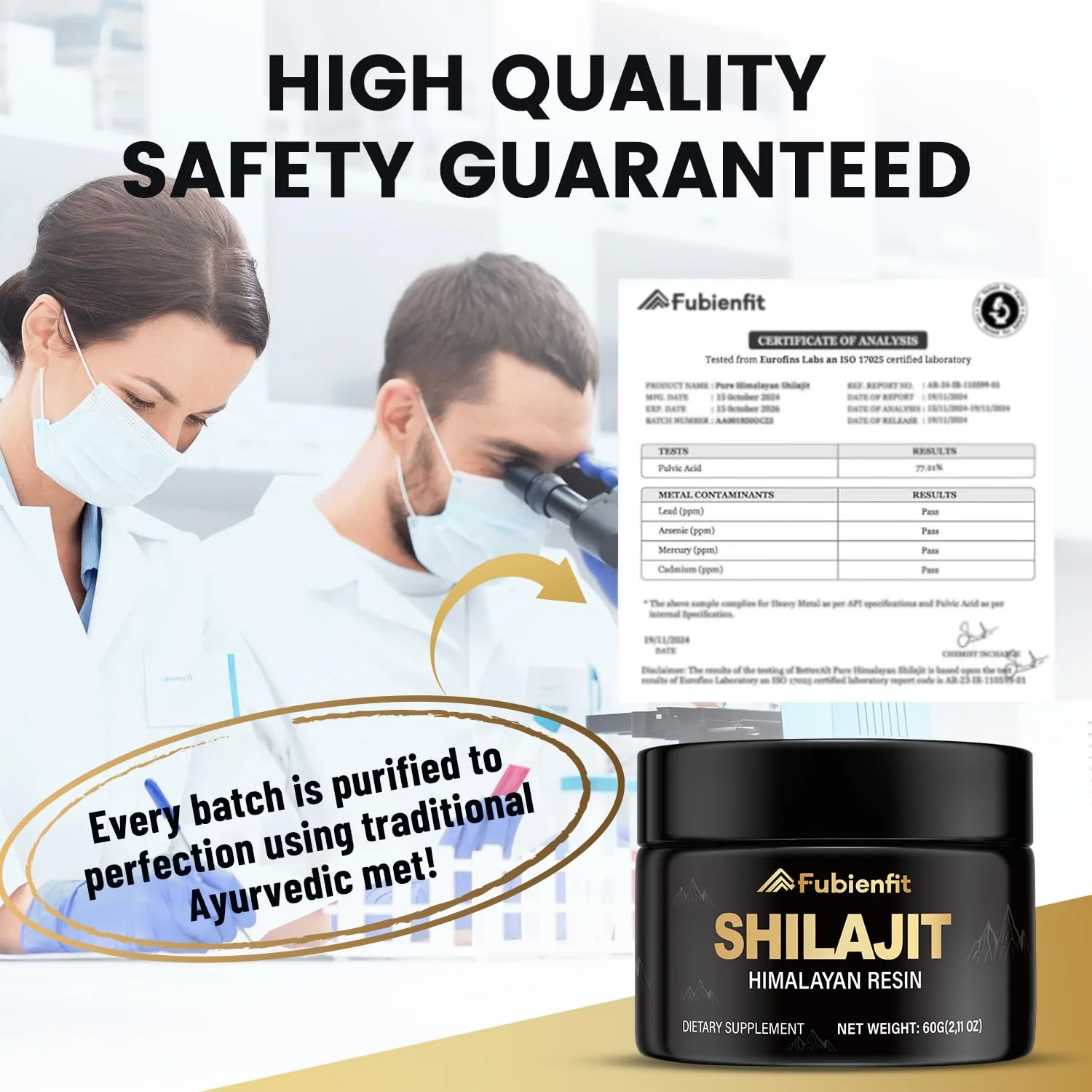 Fubienfit Pure Himalayan Shilajit Resin – 60g, 85+ Minerals & Fulvic Acid - Image 6