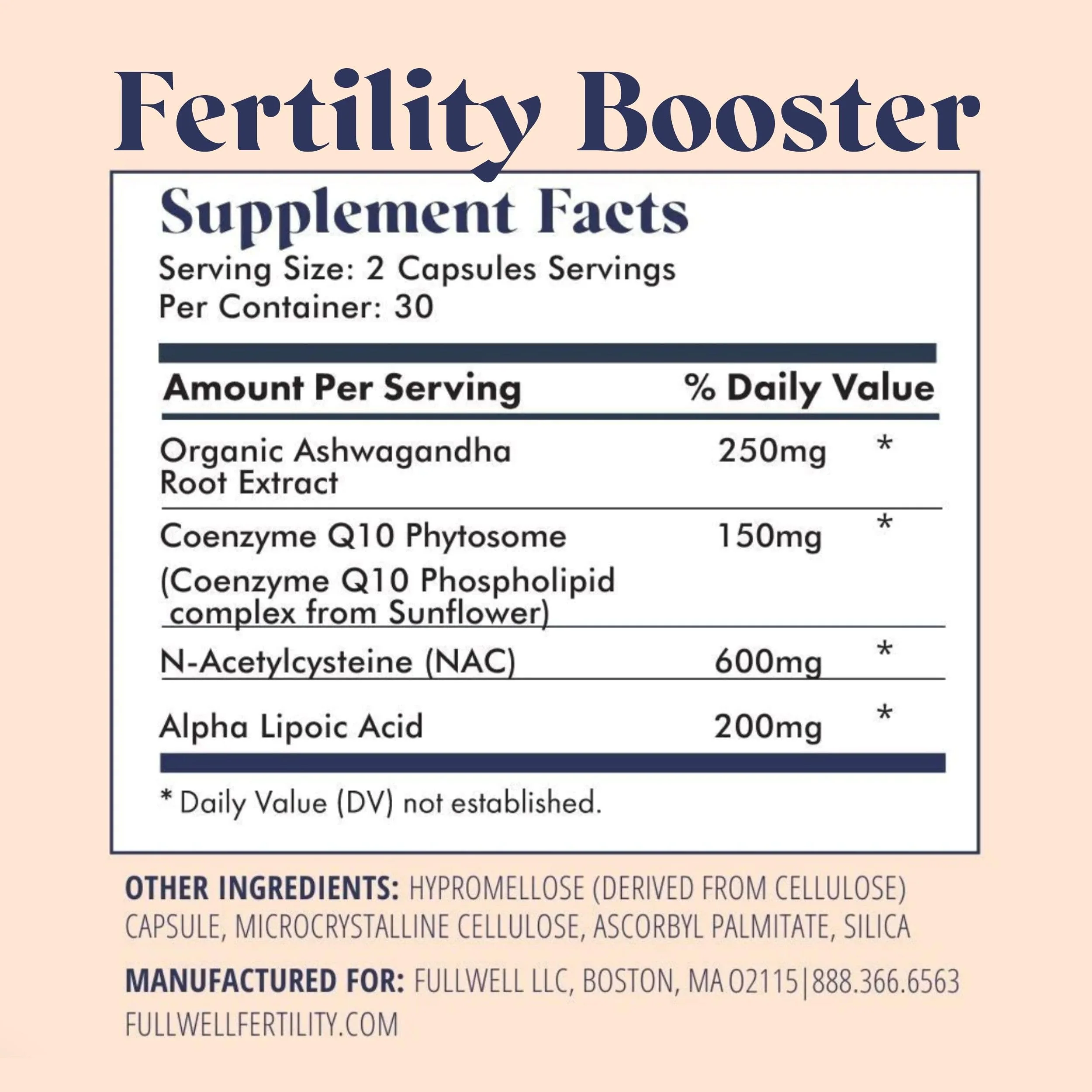 FullWell Fertility Trio – Prenatal Vitamin + DHA & Fertility Booster | 26+ Nutrients, Non-GMO, 3rd-Party Tested, 30 Servings - Image 2