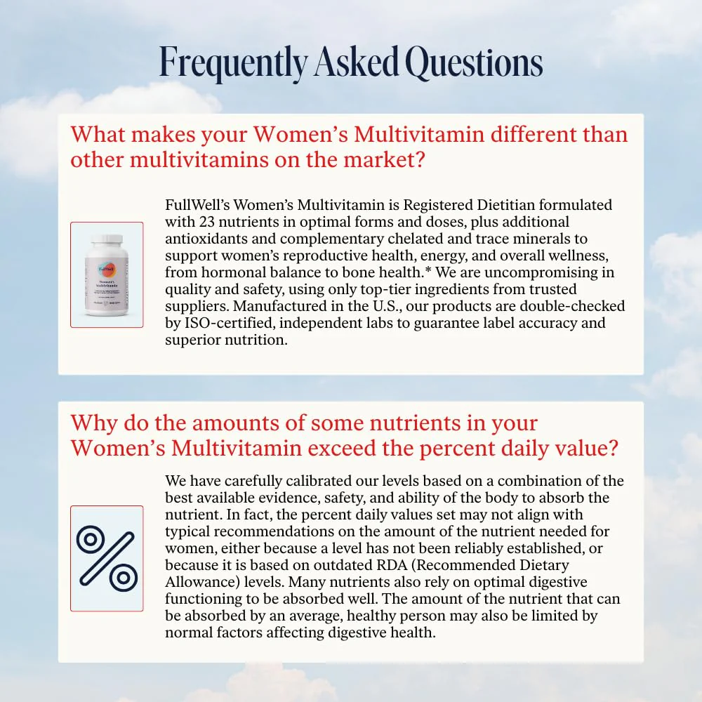 FullWell Women’s Multivitamin for Hormone & Reproductive Health | CoQ10, Magnesium & PQQ, 30 Servings - Image 6