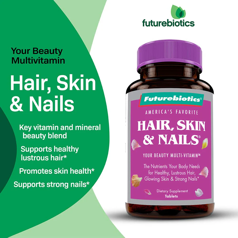 Futurebiotics Hair, Skin & Nails Beauty Multivitamin with Biotin – 180 Tablets (Pack of 2) - Image 3