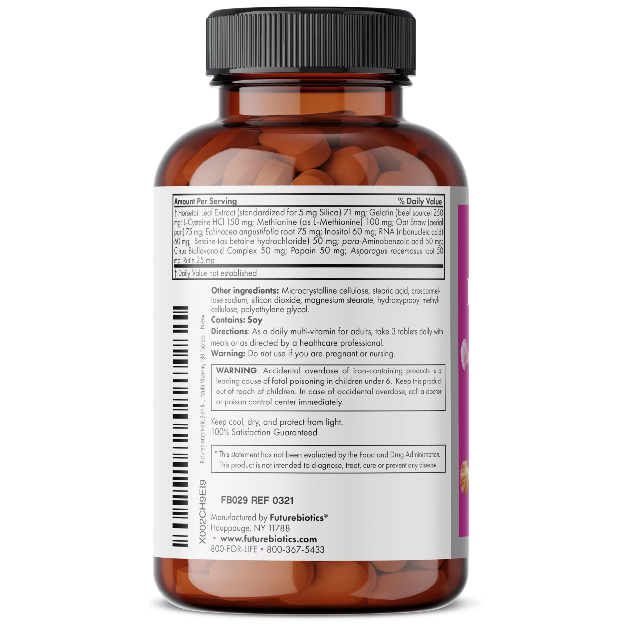 Futurebiotics Hair, Skin & Nails Beauty Multivitamin with Biotin – 180 Tablets (Pack of 2) - Image 7