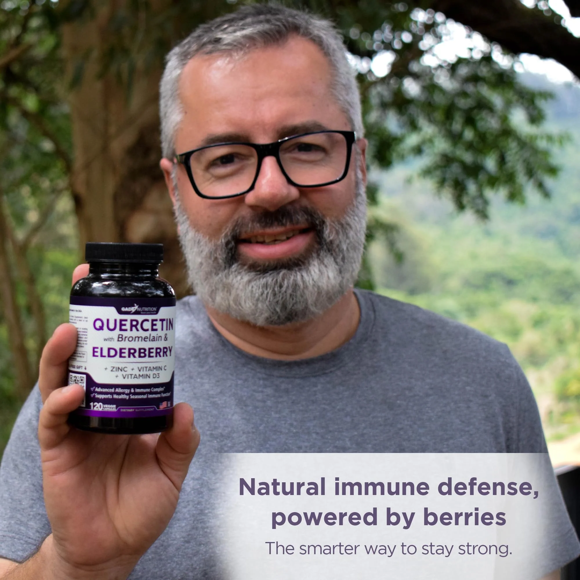 Gade Nutrition Quercetin with Bromelain, Vitamin C & Zinc, Vitamin D3, and Elderberry | Daily Immune Support Supplement - 4 Months Supply - Image 3