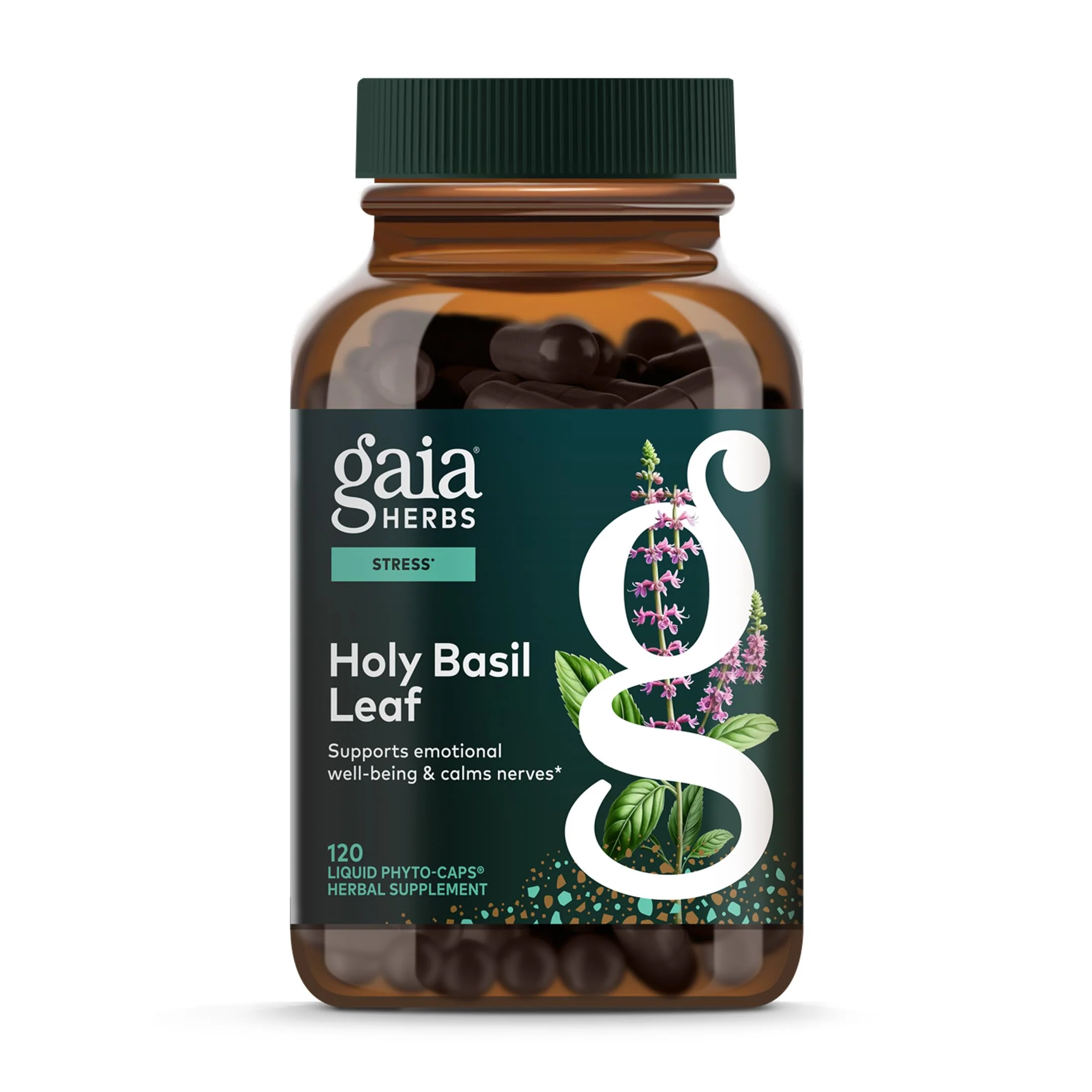 Gaia Herbs Holy Basil Leaf | Adaptogenic Ayurvedic Stress Support | 120 Vegan Liquid Phyto-Caps (60 Servings) - Image 10