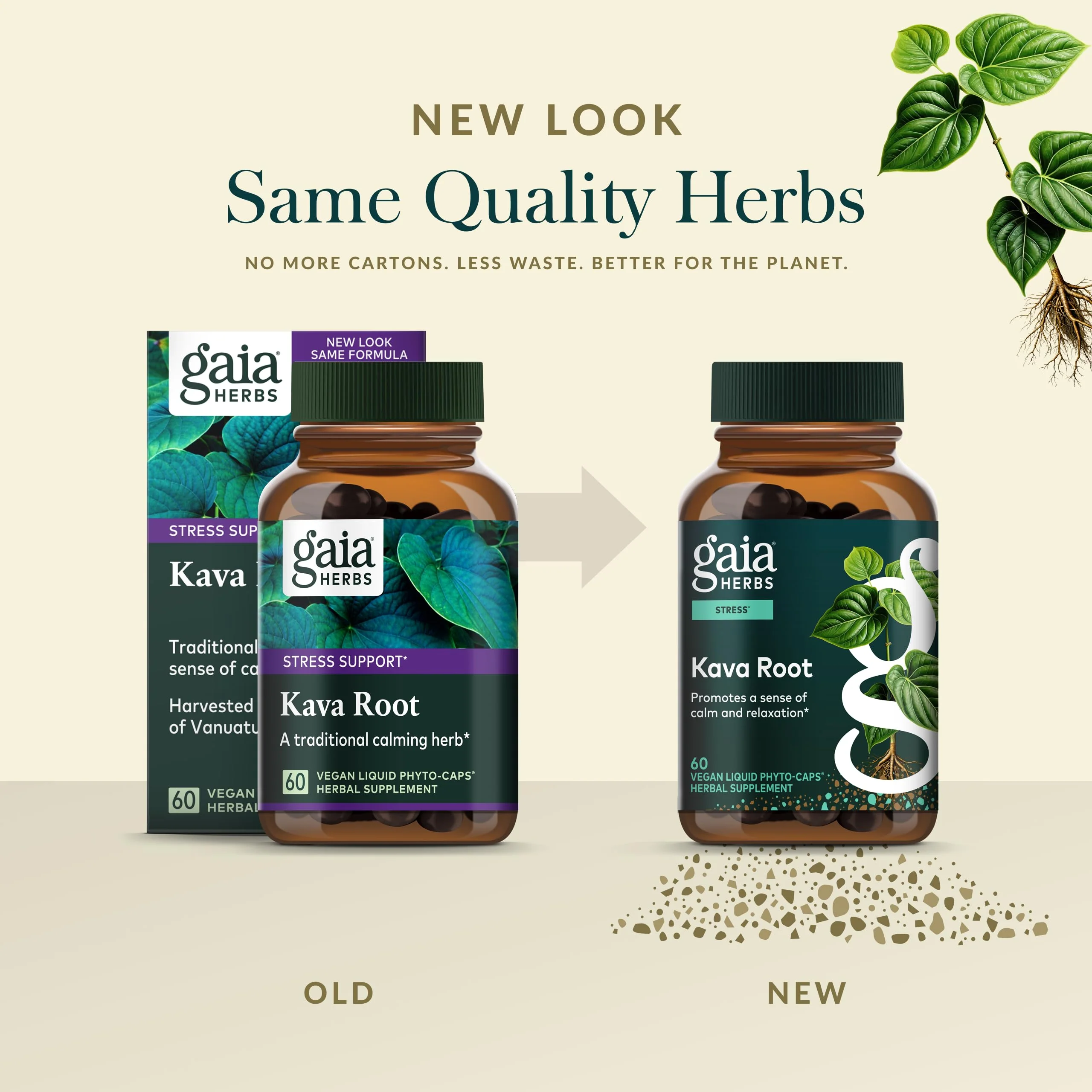 Gaia Herbs Kava Root - Calm & Relaxation (60 Vegan Caps) - Image 6