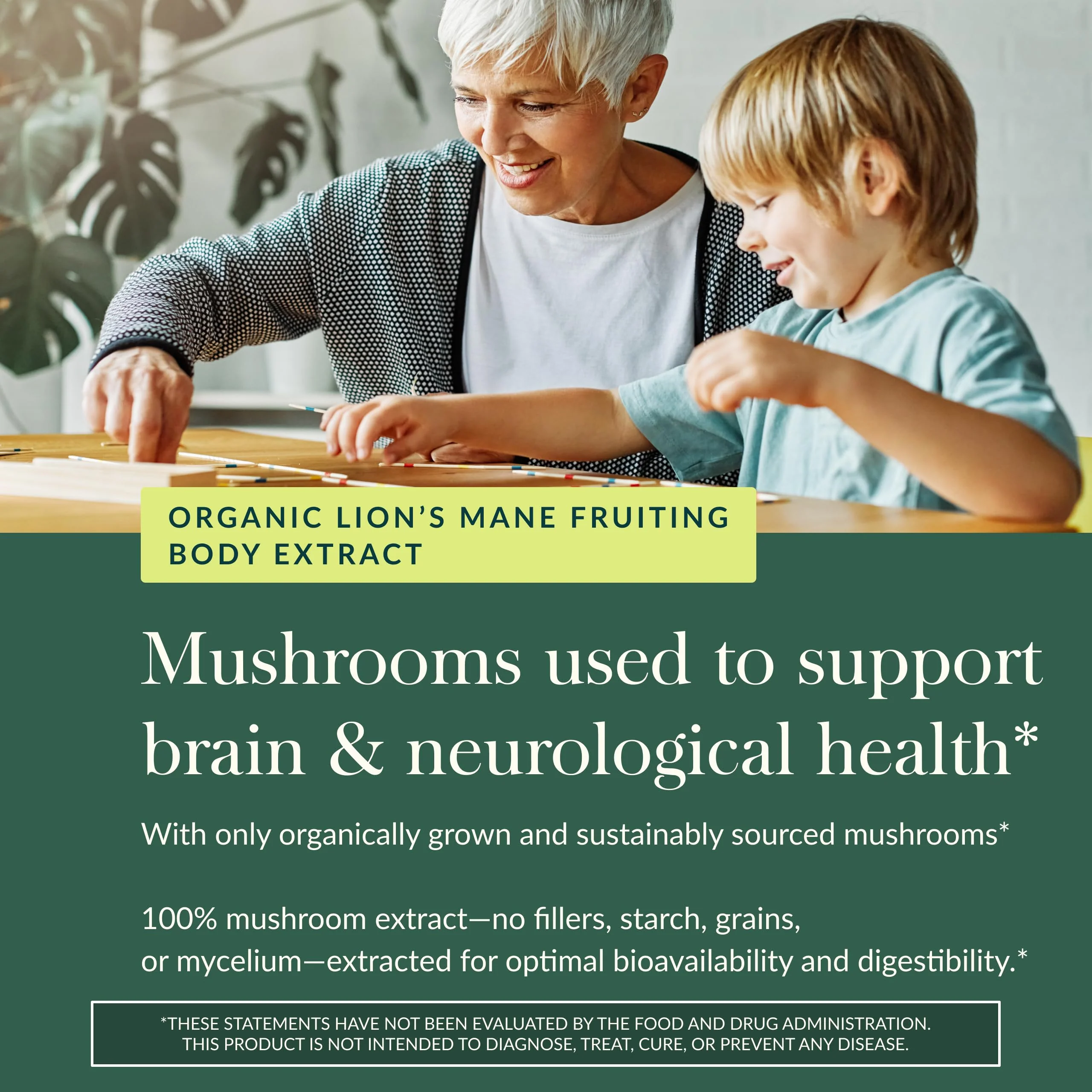 Gaia Herbs Lion's Mane Mushroom – Brain & Nerve Support, 120 Vegan Capsules - Image 5
