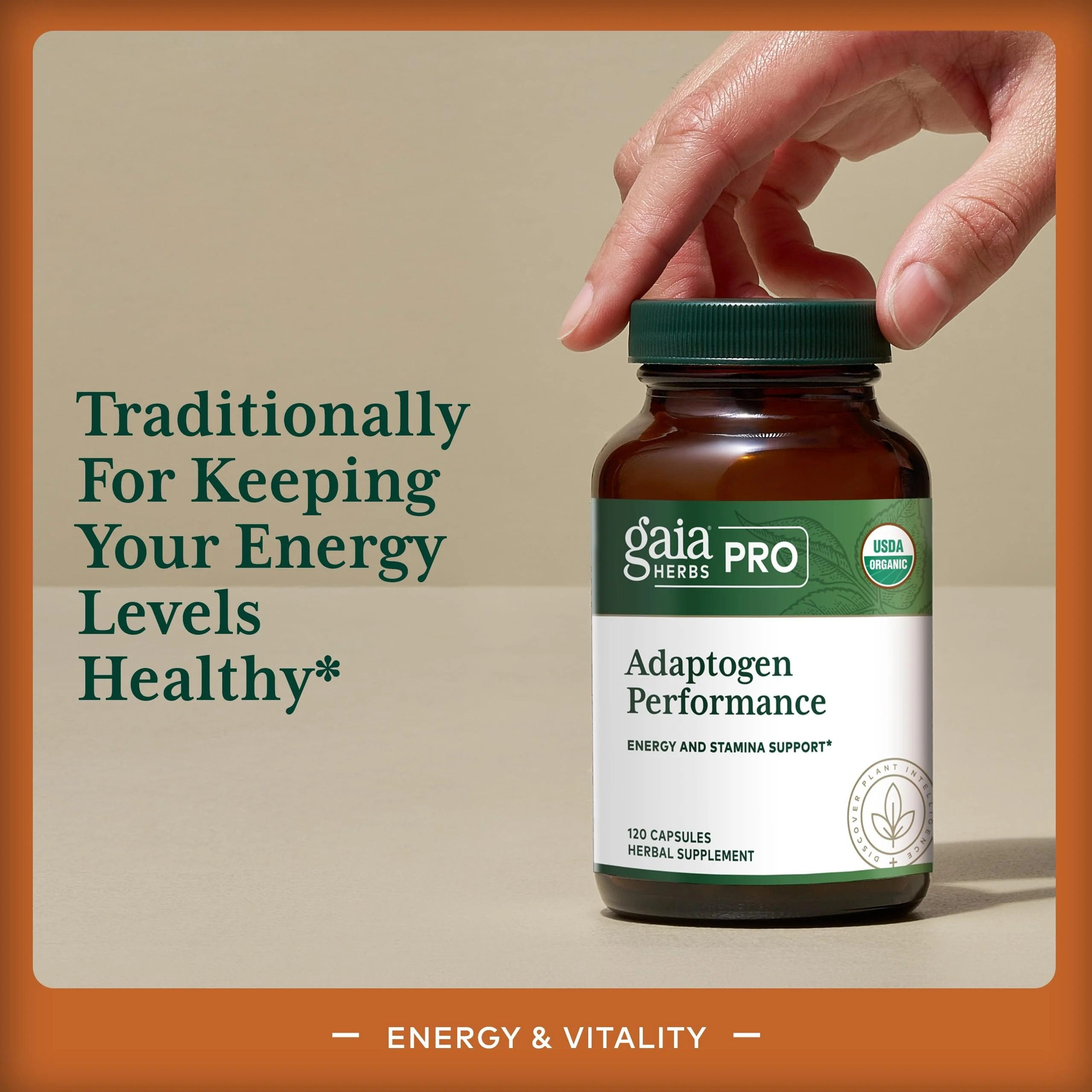 GAIA HERBS PRO Adaptogen Performance - Endurance & Energy Support with Cordyceps & Ashwagandha (120 Capsules, 60 Servings) - Image 3