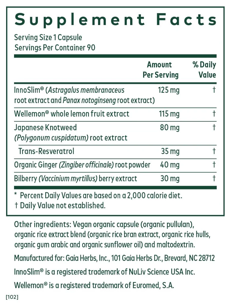 Gaia Herbs PRO AMPK Activator – Caffeine-Free Cellular Energy (90 Vegan Capsules) - Image 2