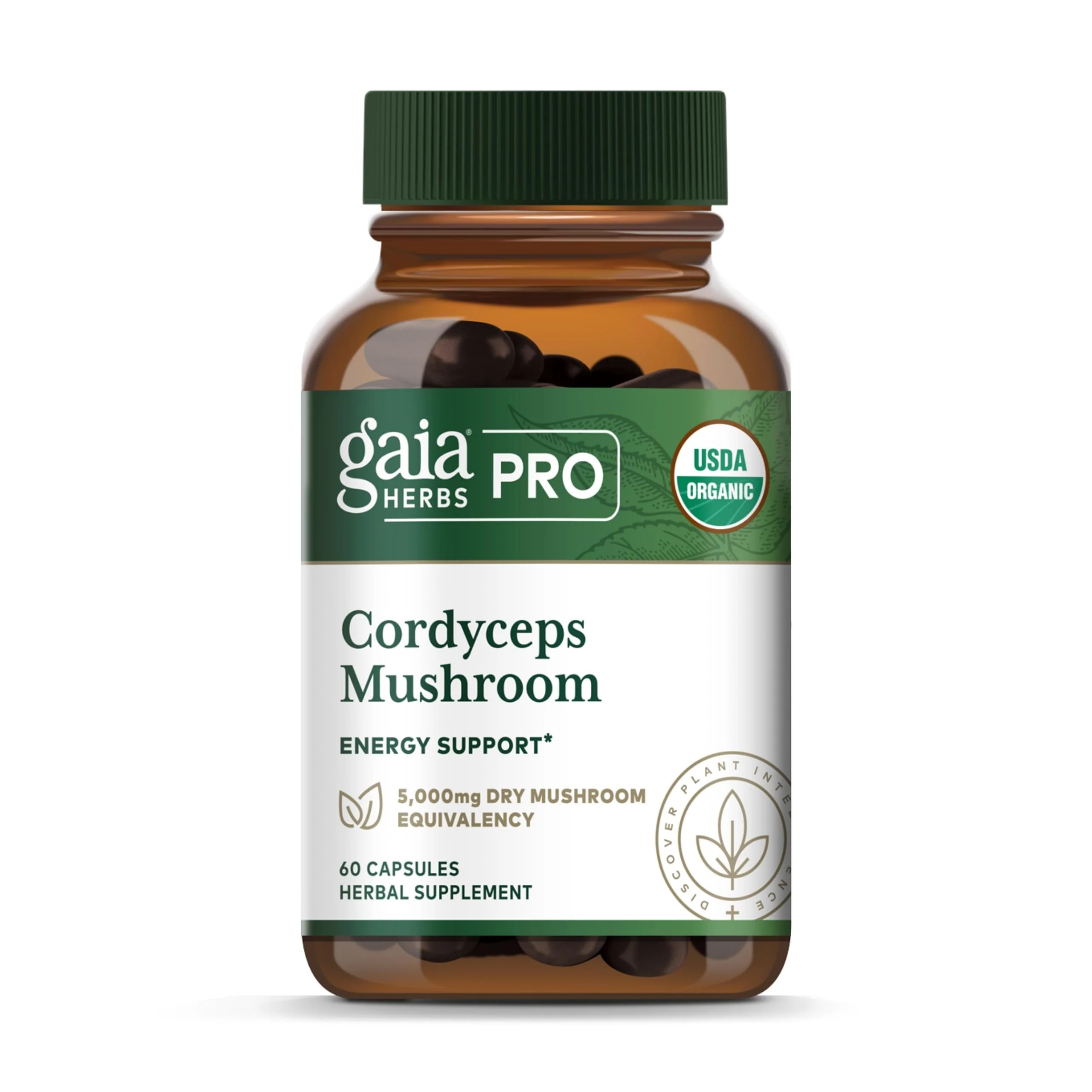 GAIA HERBS PRO Cordyceps Mushroom - 60 Caps | 5,000 mg per 2 Caps | Adaptogenic Energy - Image 8