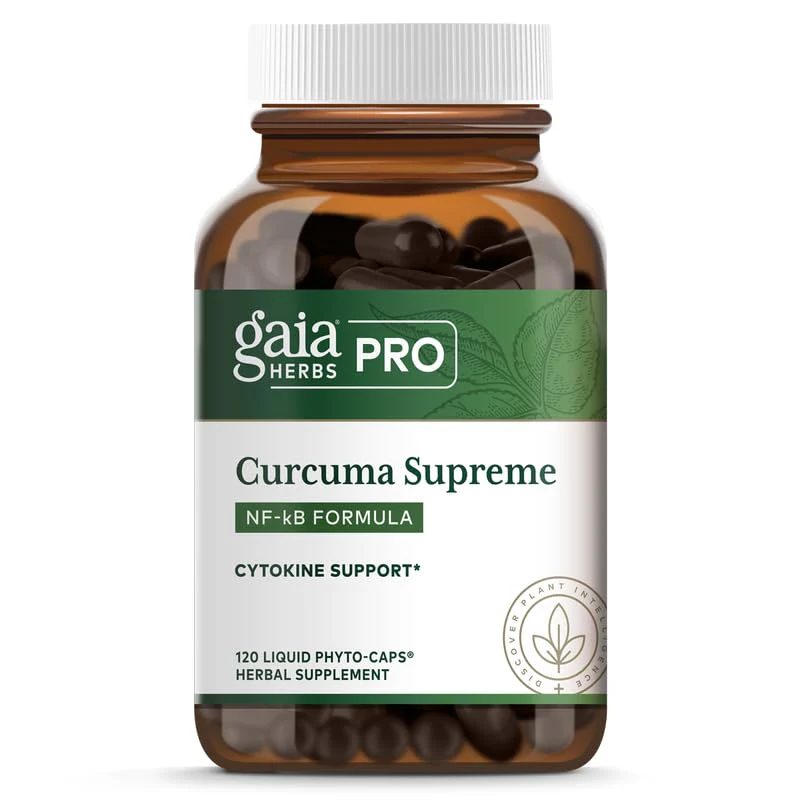 GAIA HERBS PRO Curcuma Supreme NF-kB Immune Support | Turmeric + Black Pepper - 120 Caps