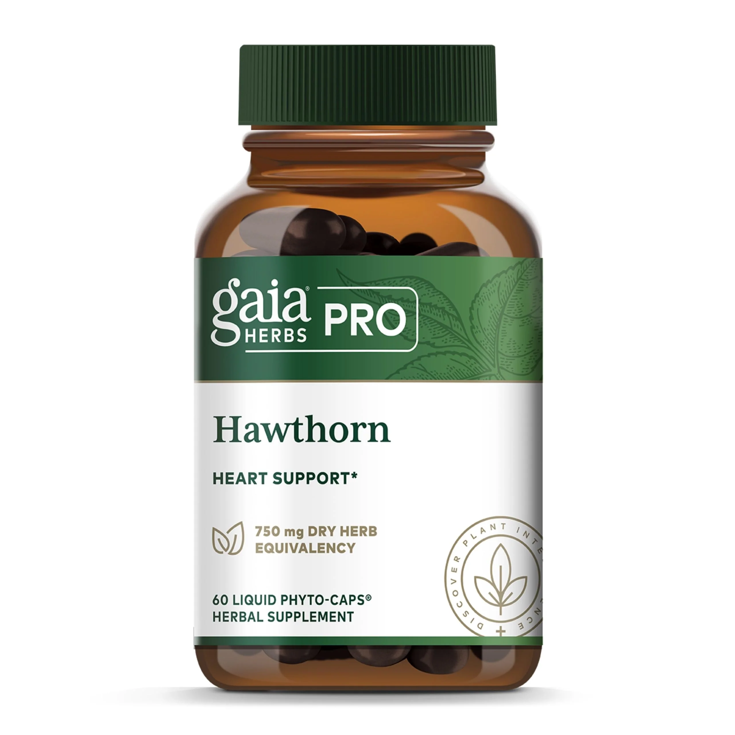 GAIA HERBS PRO Hawthorn – Cardiovascular & Circulation Support – Organic Hawthorn Berry, 60 Liquid Phyto-Capsules