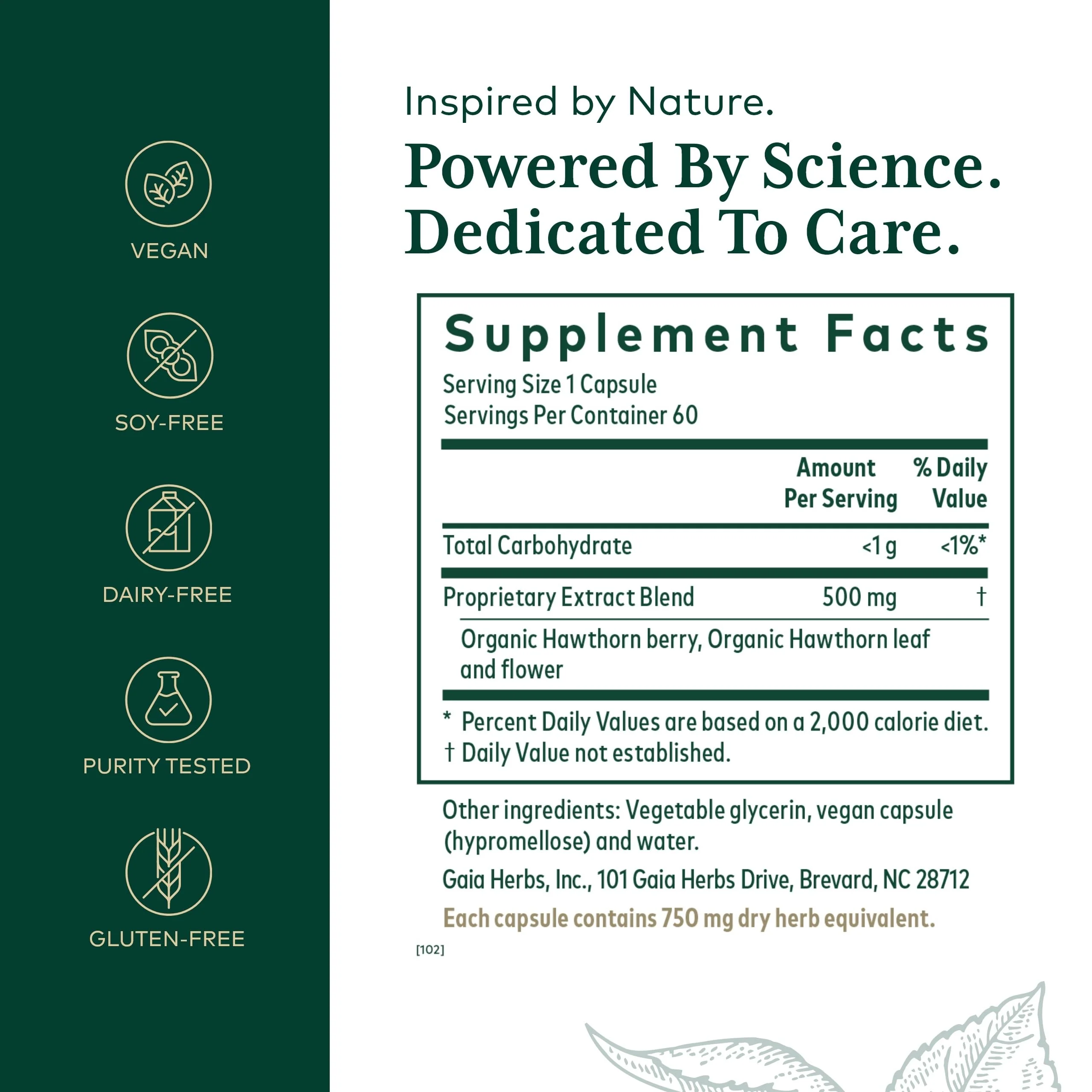 GAIA HERBS PRO Hawthorn – Cardiovascular & Circulation Support – Organic Hawthorn Berry, 60 Liquid Phyto-Capsules - Image 9