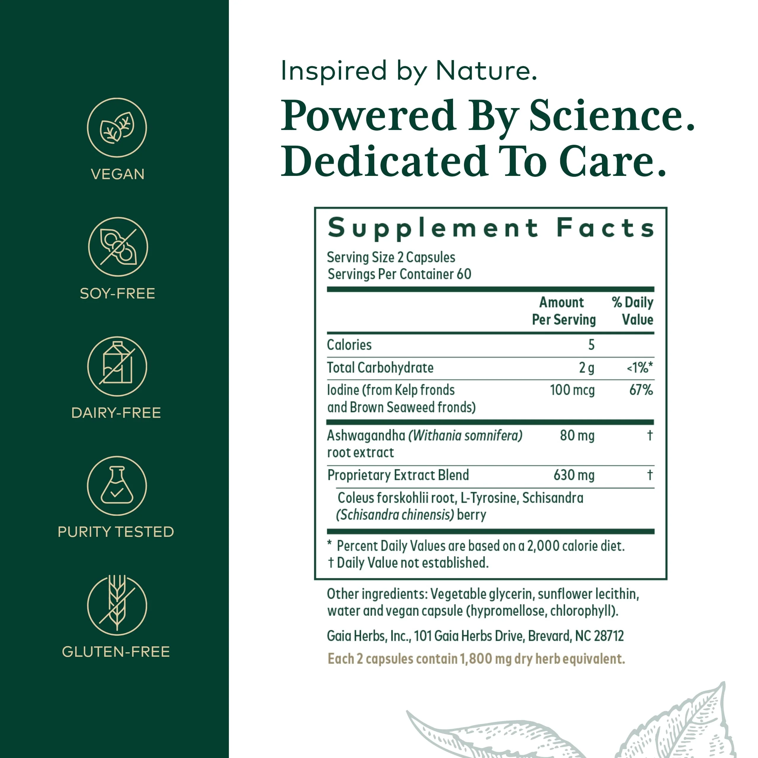 Gaia Herbs Pro Thyroid Formula – Supports Cardiovascular & Metabolic Health – 120 Liquid Phyto-Caps (60 Servings) – Vegan & Gluten-Free - Image 2