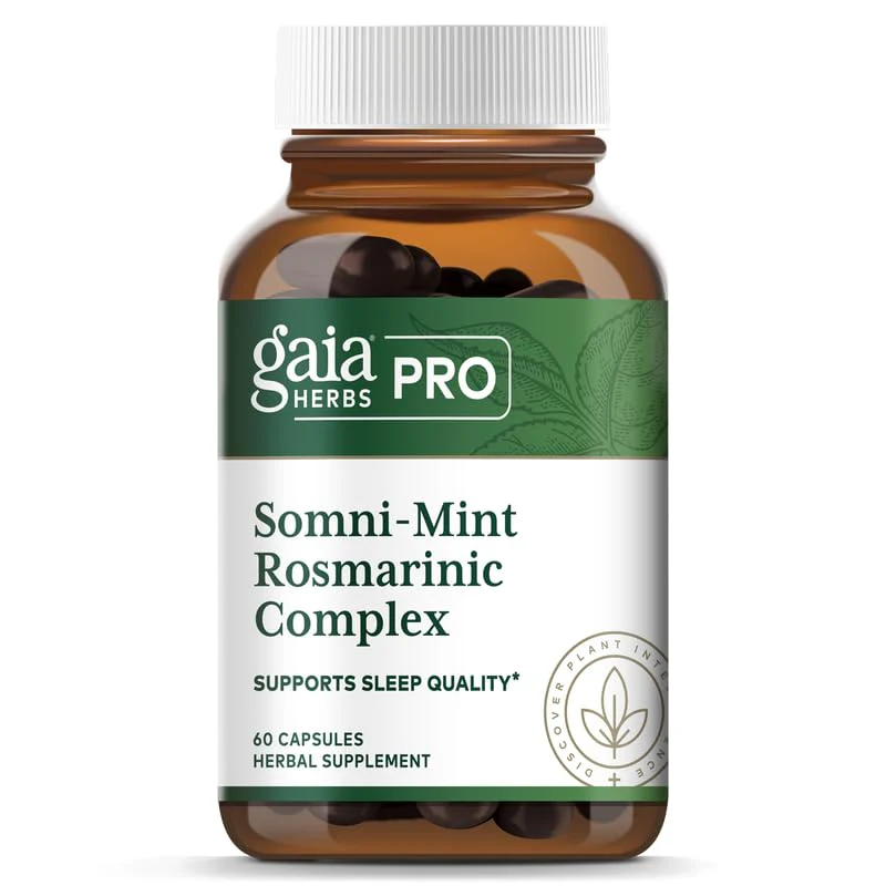 Gaia Herbs Somni-Mint Rosmarinic Complex – Sleep Support with Spearmint, Lemon Balm & Green Tea | 60 Capsules - Image 4