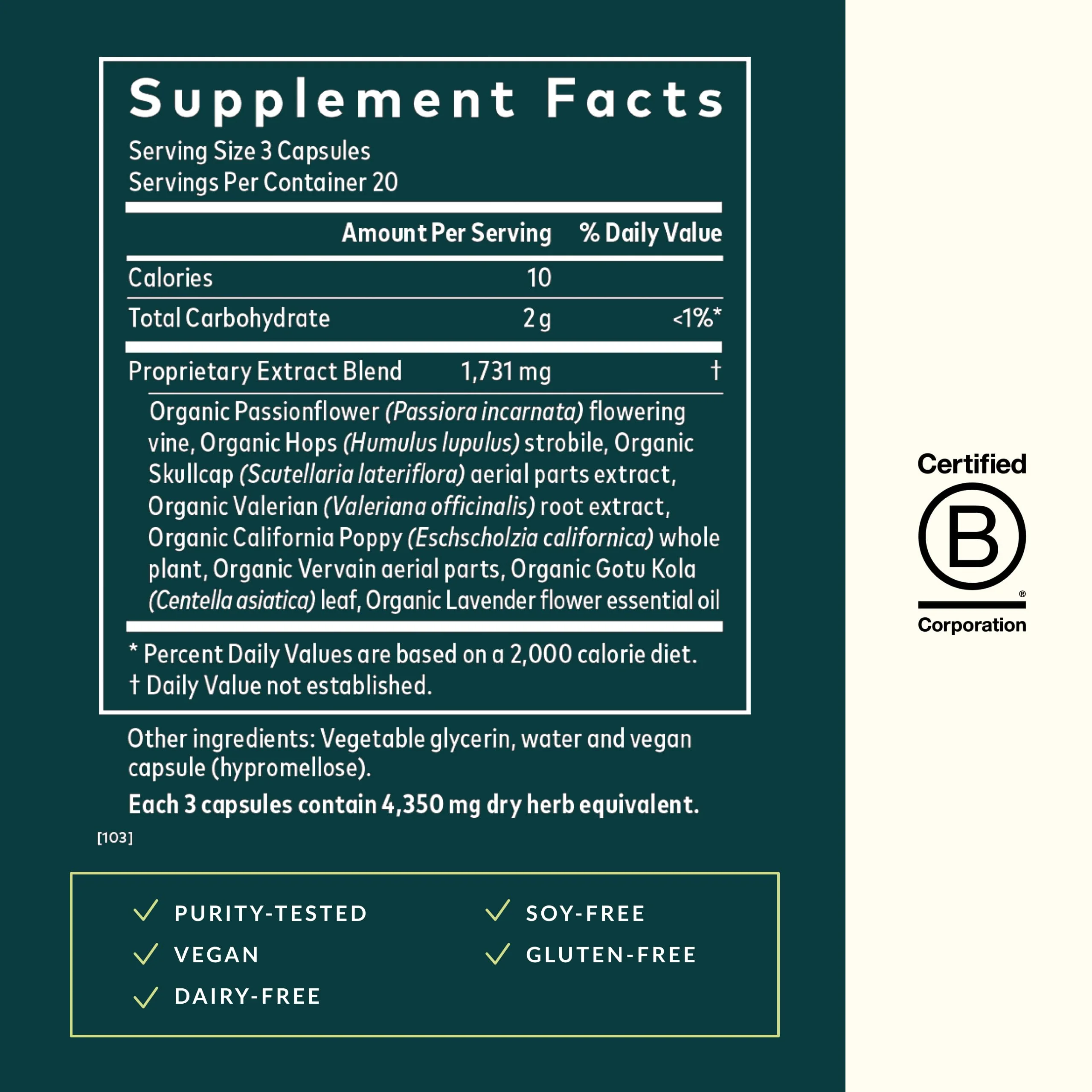 Gaia Herbs Sound Sleep – Natural Sleep Support with Valerian Root, Passionflower & More | 60 Vegan Capsules - Image 3