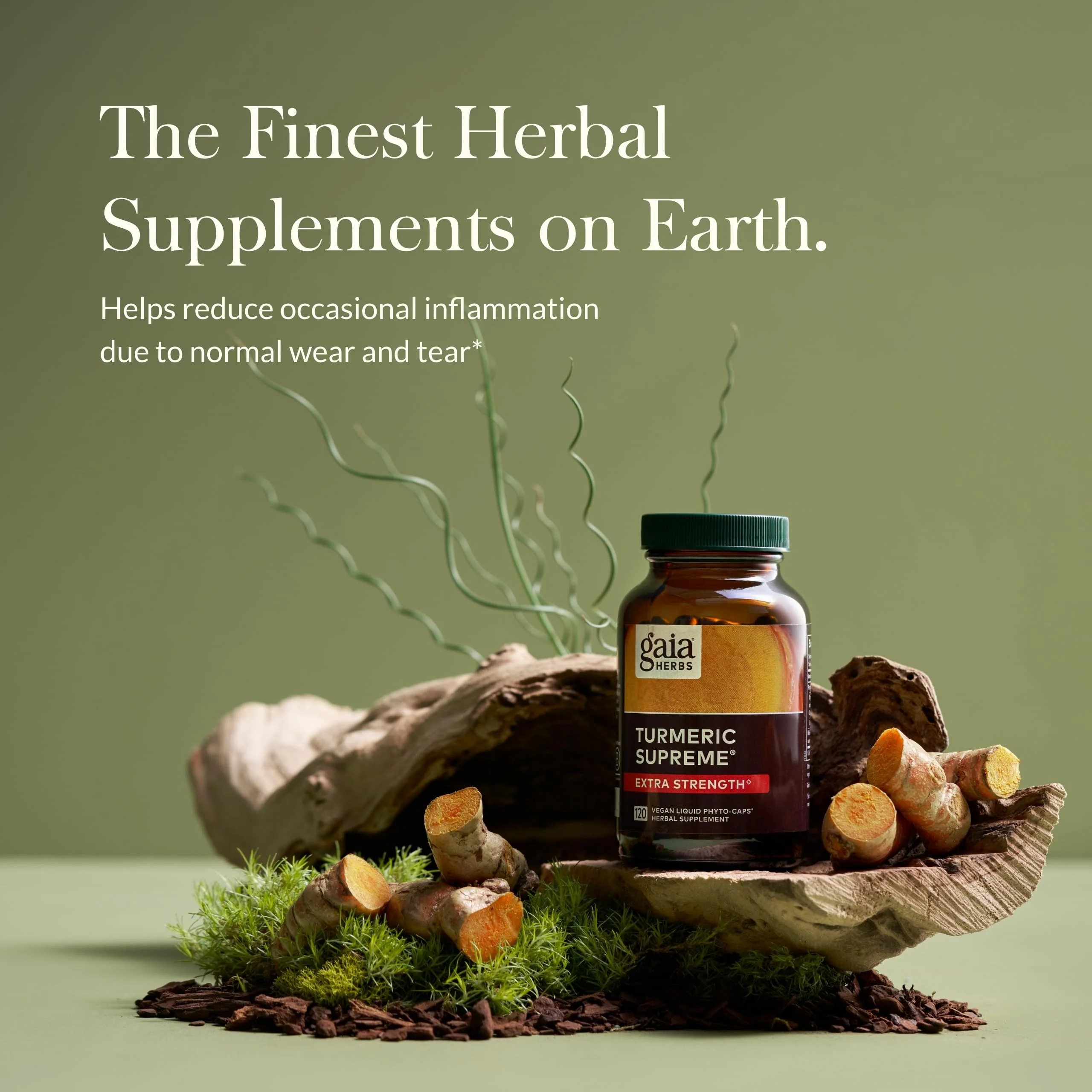 Gaia Herbs Turmeric Supreme Extra Strength - Supports Occasional Discomfort & Mobility - 120 Vegan Liquid Phyto-Caps - Image 11