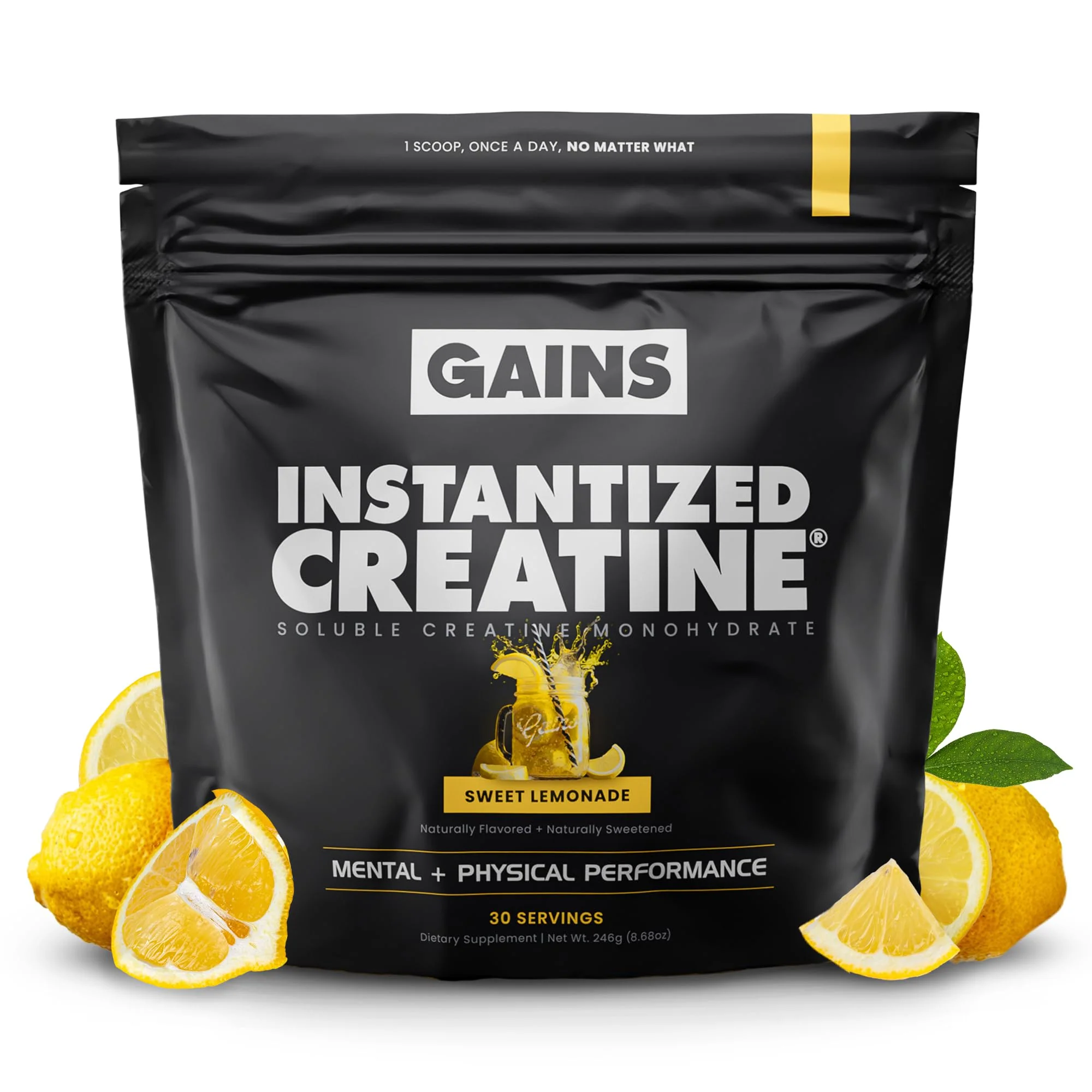 Gains in Bulk Instantized Creatine Monohydrate – Soluble, No Bloat, 30 Servings - Image 10