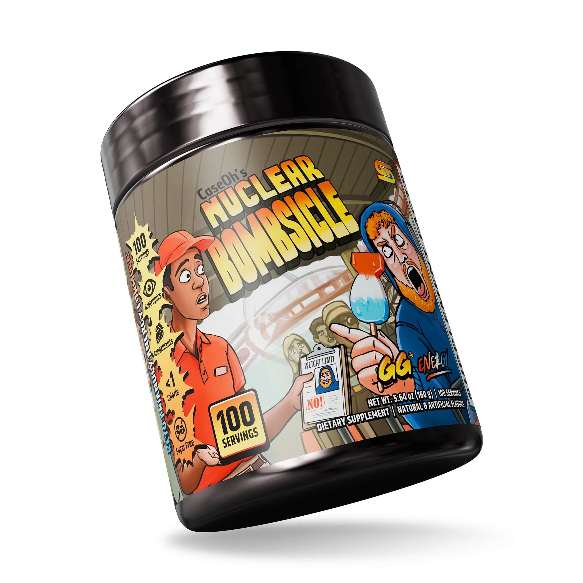 Gamer Supps GG Energy CaseOh Nuclear Bombsicle – 100 Servings, Keto-Friendly, Sugar Free - Image 2