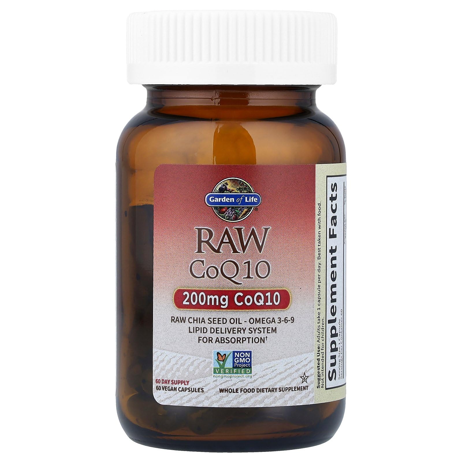 Garden of Life CoQ10 200mg – Vegan Omega 3-6-9 with Chia Seed Oil, 60 Veg Capsules - Image 10