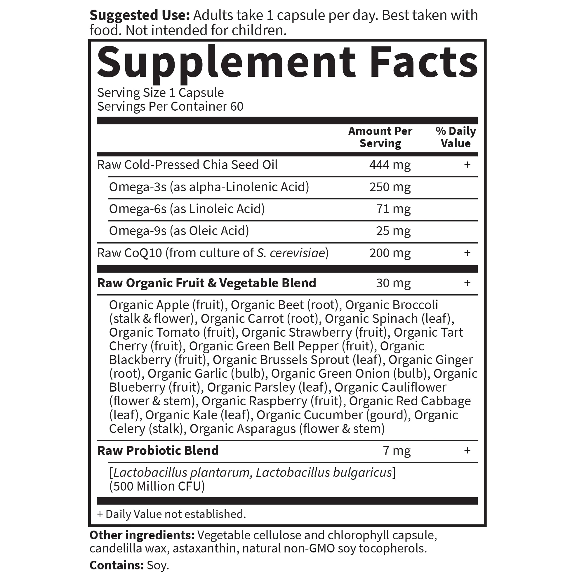 Garden of Life CoQ10 200mg – Vegan Omega 3-6-9 with Chia Seed Oil, 60 Veg Capsules - Image 6