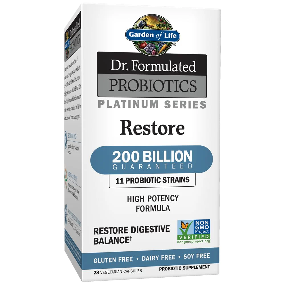 Garden of Life Dr. Formulated Probiotics Platinum Restore 200B CFU – 28 Veg Capsules | Vegan, Non-GMO, Gluten & Dairy Free - Image 10