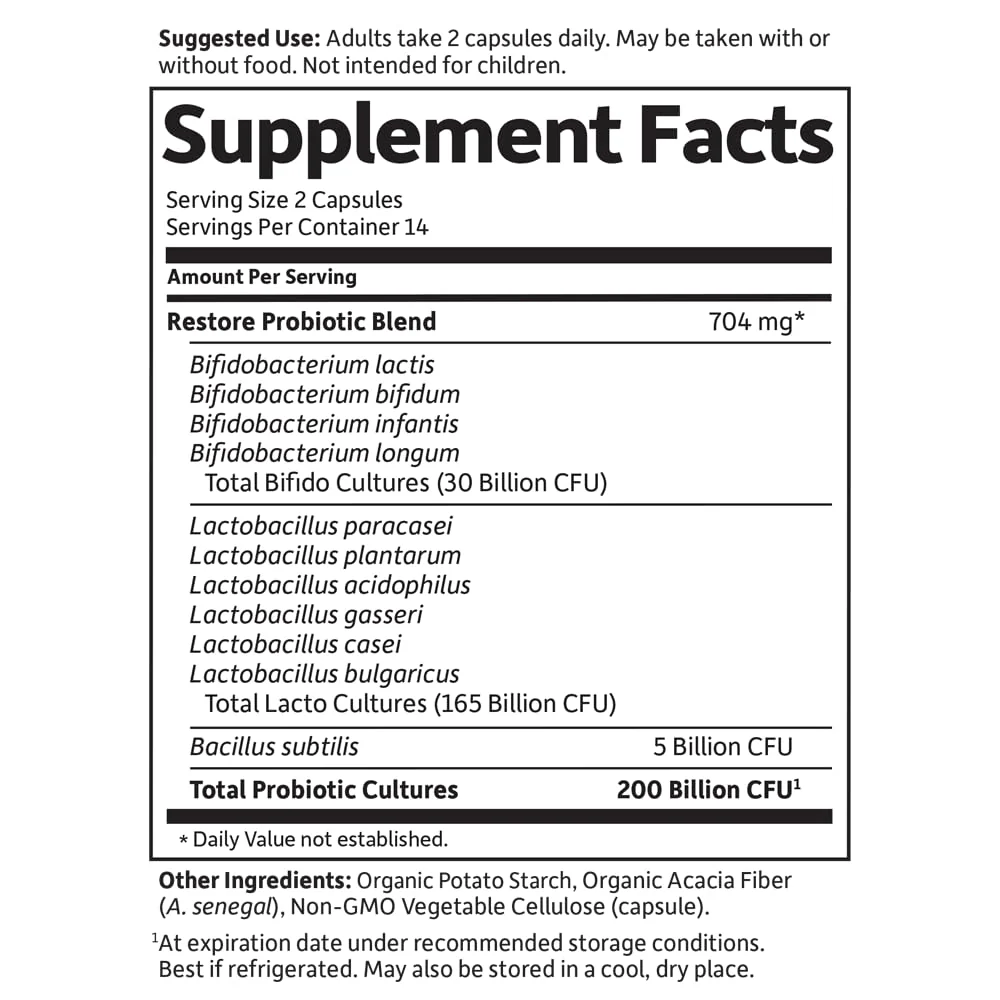Garden of Life Dr. Formulated Probiotics Platinum Restore 200B CFU – 28 Veg Capsules | Vegan, Non-GMO, Gluten & Dairy Free - Image 14