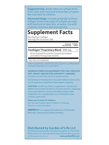 Garden of Life FucoThin Fucoxanthin Supplements – Non-Stimulant Fat Burner, 180 Count - Image 16