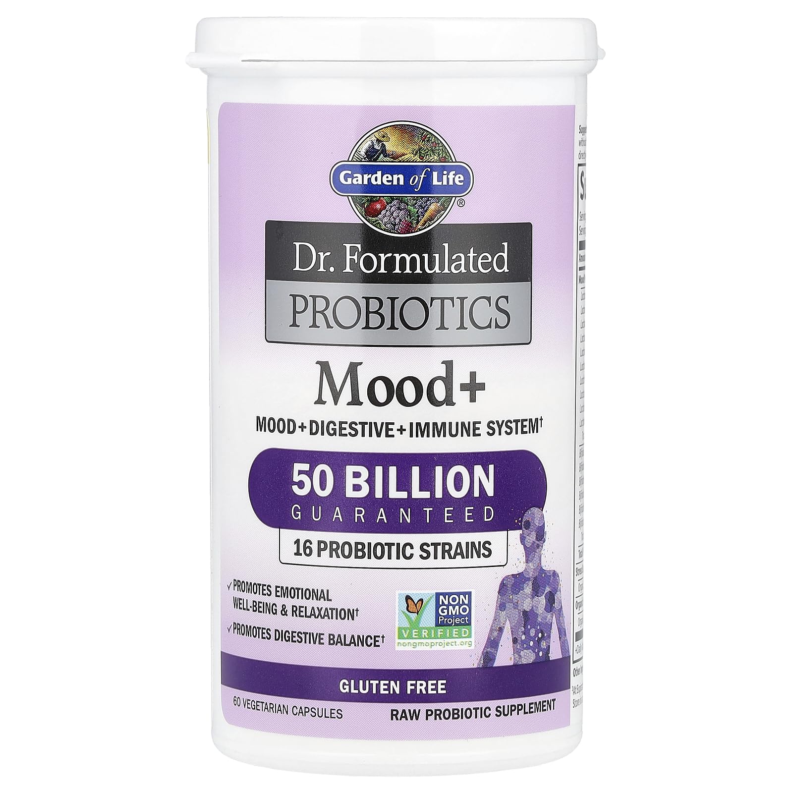 Garden of Life Mood+ Probiotics – Dr Formulated Mood Support with Ashwagandha, 60 Veggie Caps - Image 4