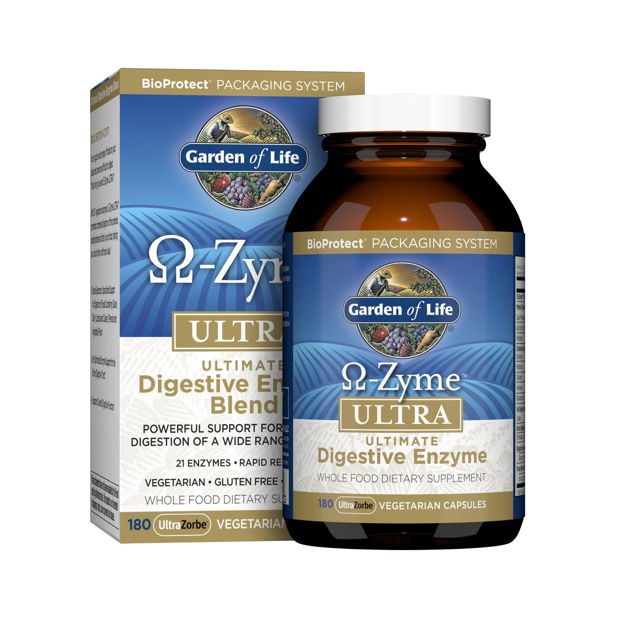 Garden of Life Omega-Zyme ULTRA — 21 Digestive Enzymes, Gluten-Free, Vegetarian, 180 Capsules - Image 8