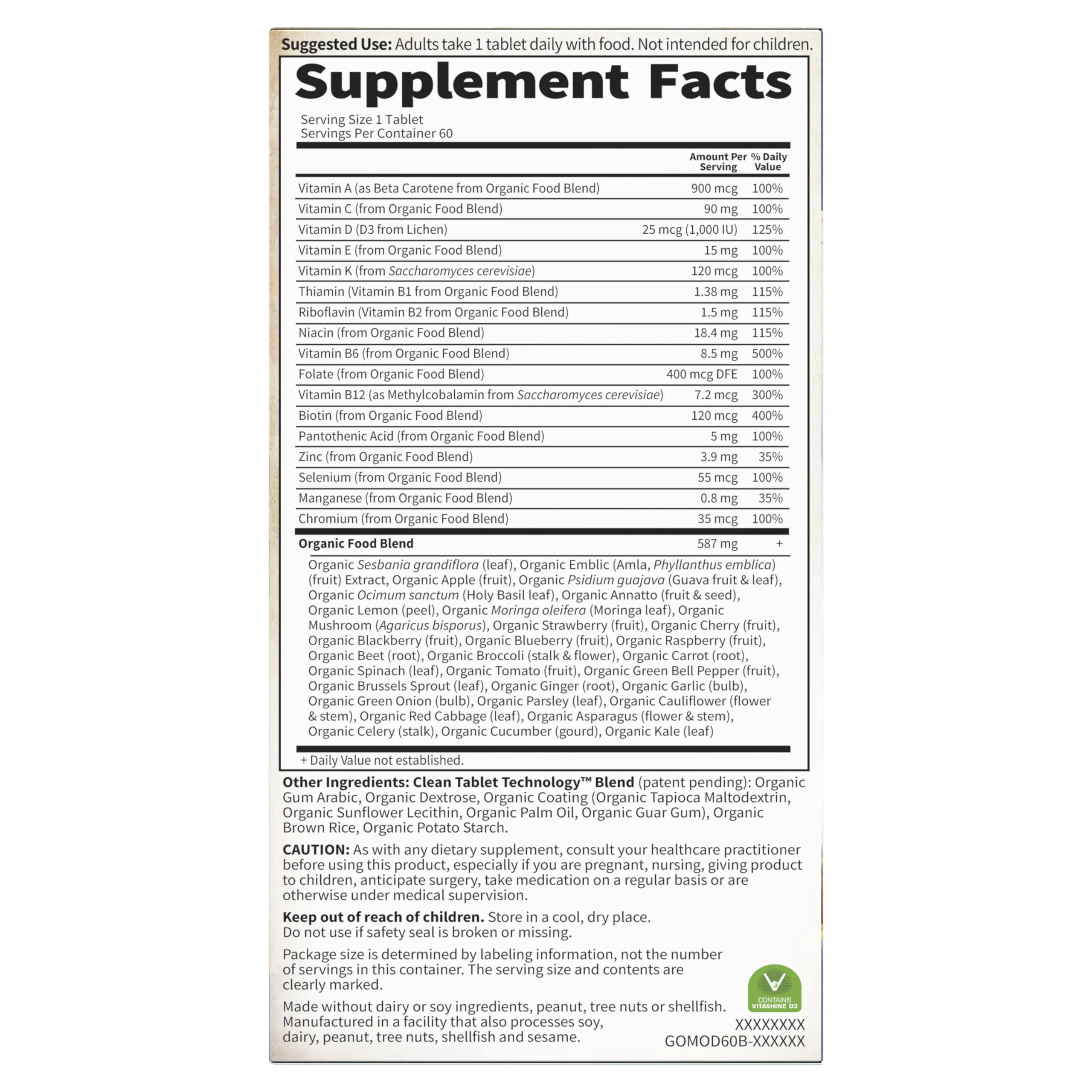 Garden of Life Once Daily Men's Multivitamin – Organic Vegan for Men, Prostate & Heart Support, 60 Tablets - Image 10