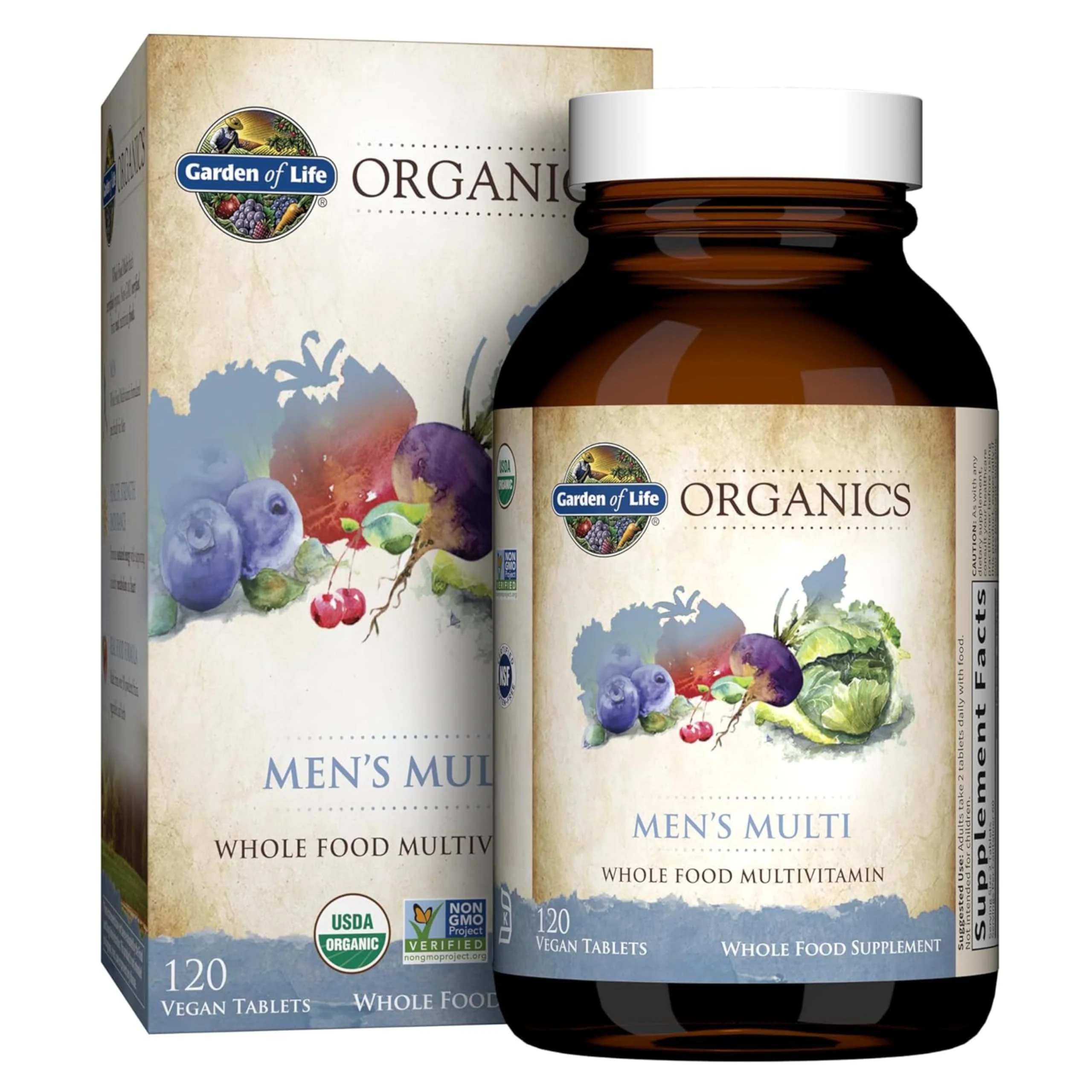 Garden of Life Organics Men's Multi – Certified Organic Vegan Multivitamin, 120 Tablets - Image 10