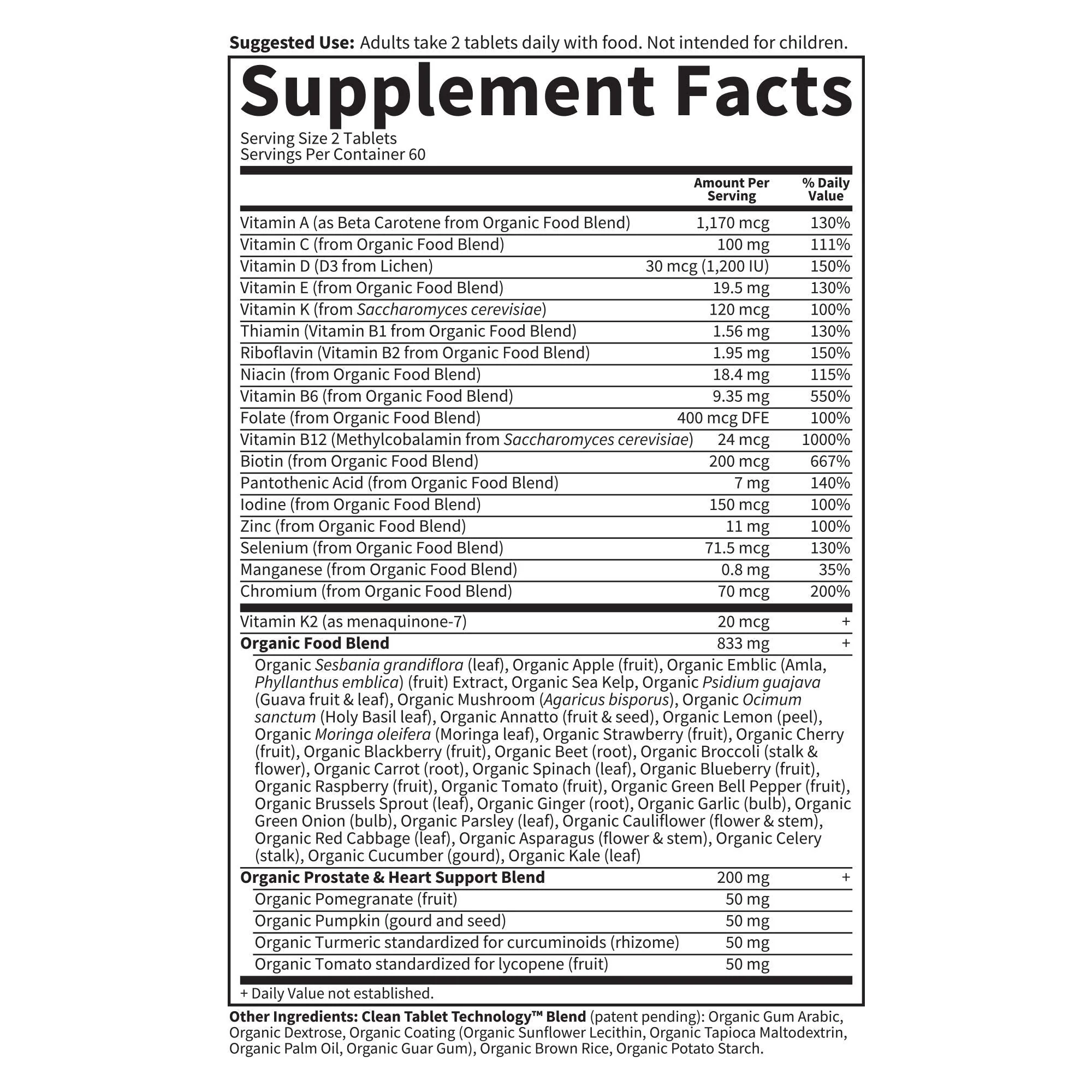 Garden of Life Organics Organics Whole Food Multivitamin for Men 40+ 120 Tablets | Vegan & Certified Organic - Image 7