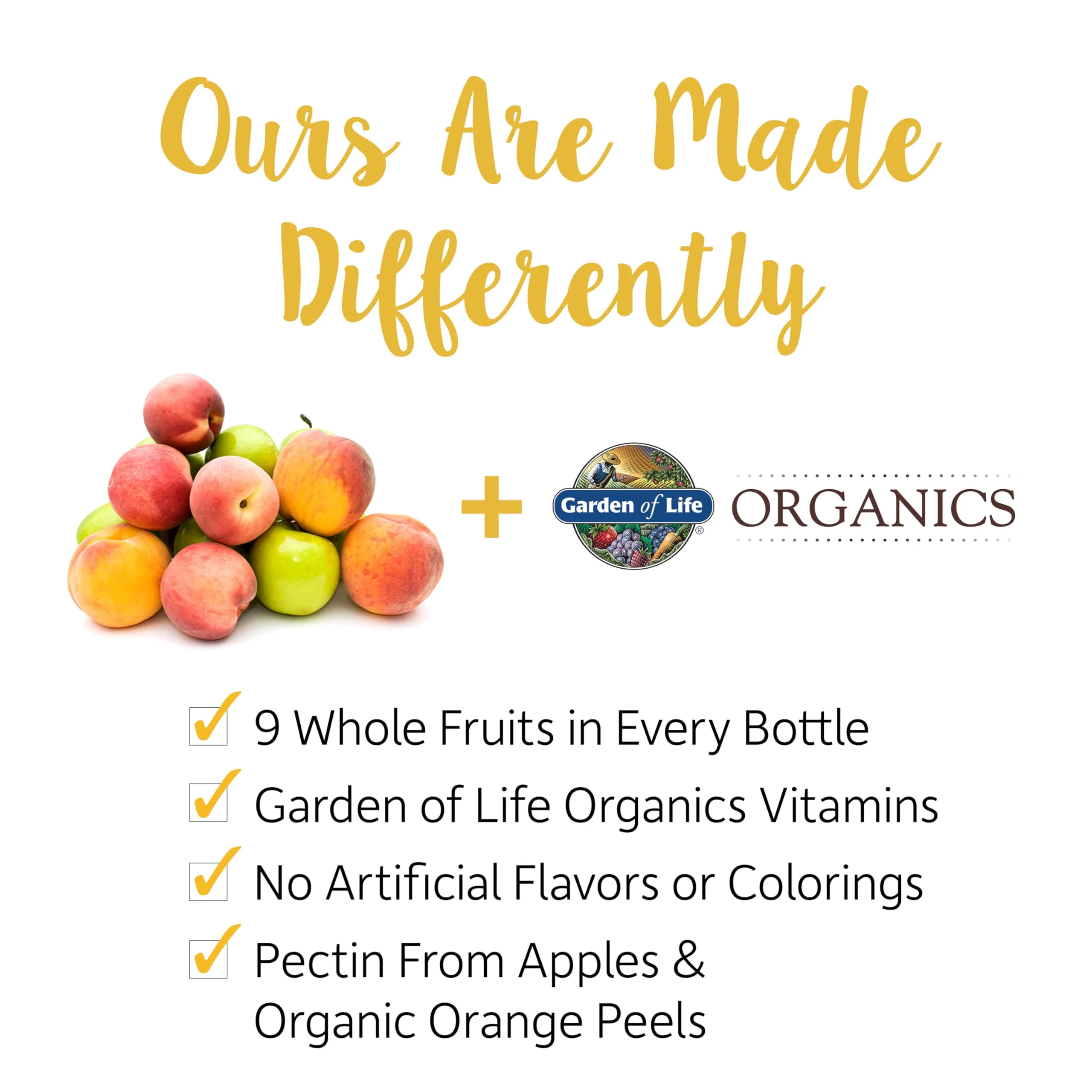Garden of Life Organics Women 40+ Gummies – Organic Berry | Non-GMO, Vegan | 120 Real Fruit Gummies - Image 3