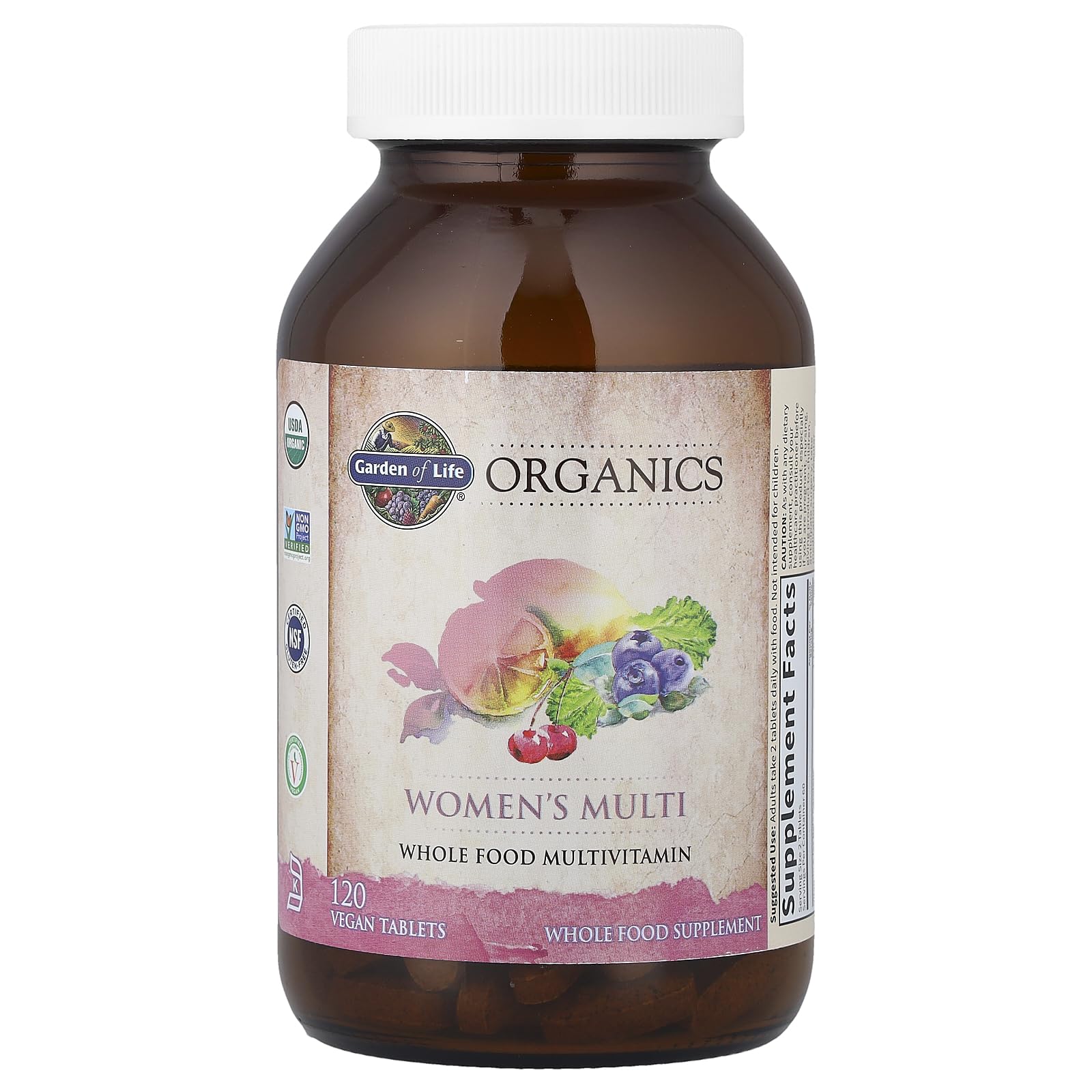 Garden of Life Organics Women’s Multi – Vegan Whole Food Multivitamin (120 Tablets) - Image 3