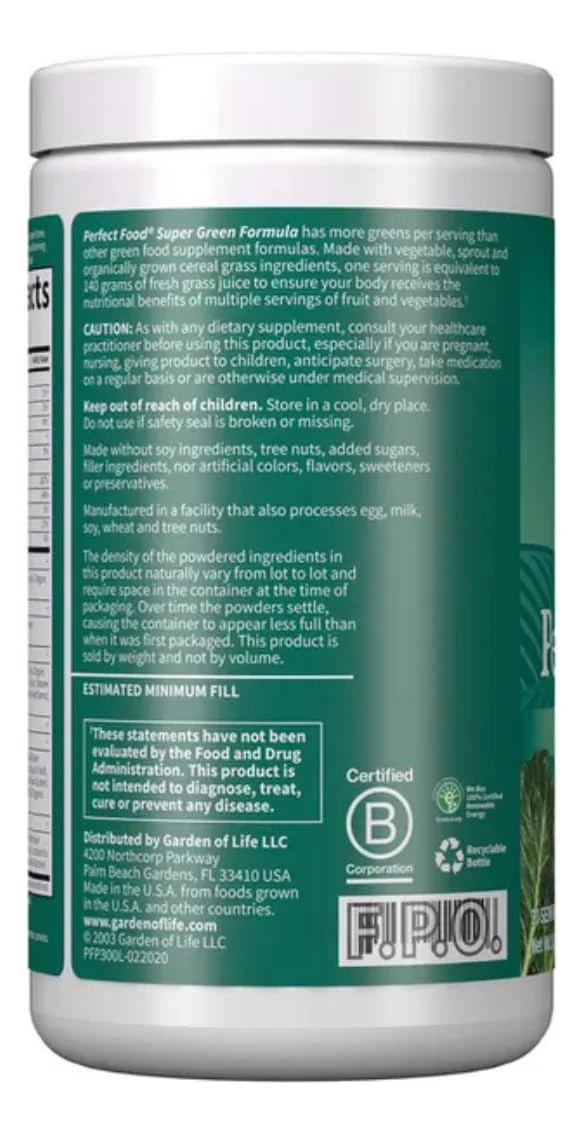 Garden Of Life Perfect Food Powder Super Green - 10.58 oz - Image 13