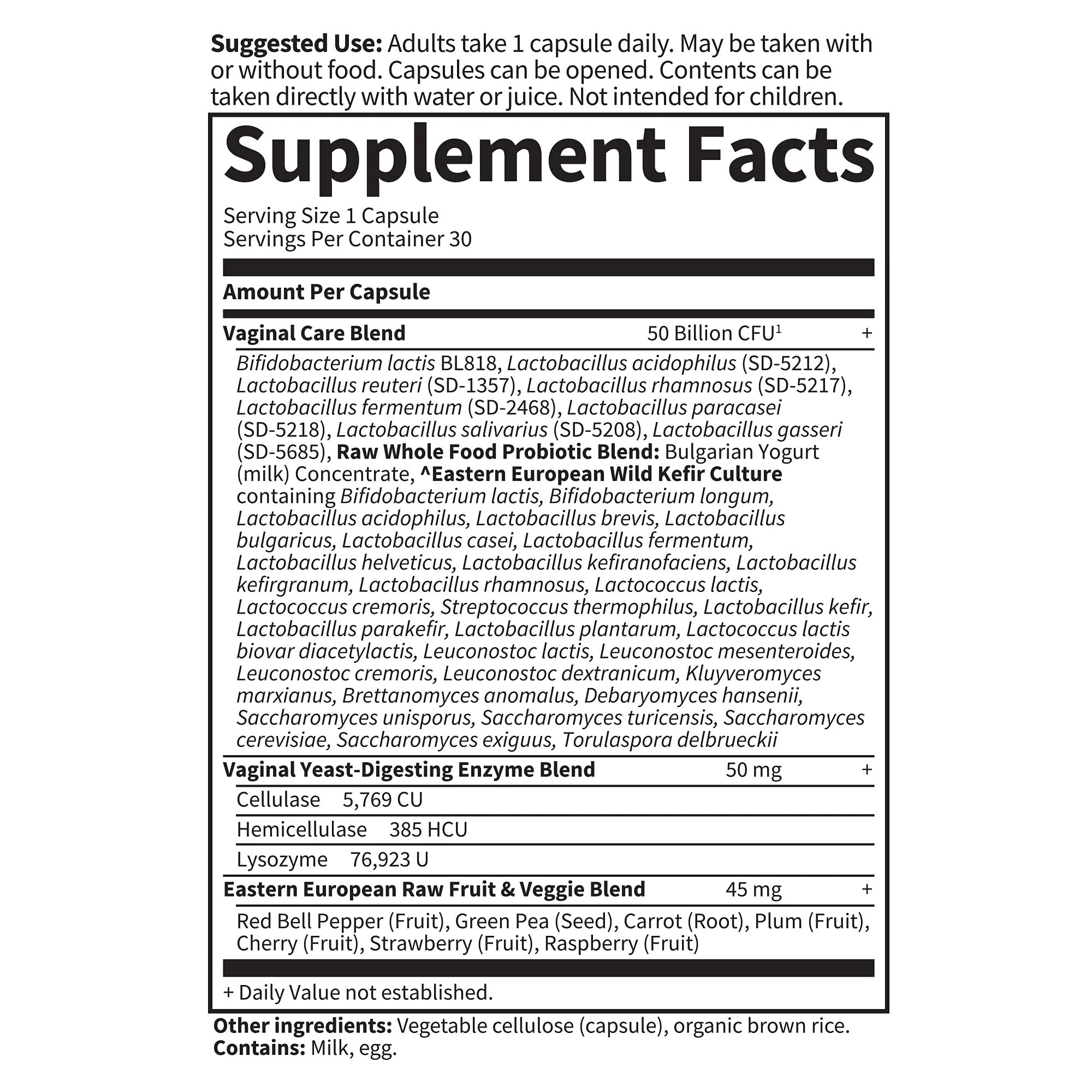 Garden of Life Raw Probiotics: Women's Vaginal Care with Acidophilus – Yeast Balance, Urinary Tract Health, Gluten Free, 30 Vegetarian Capsules - Image 5